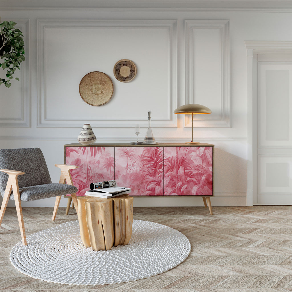 Aparador SWEET TROPICS de 3 puertas con efecto roble