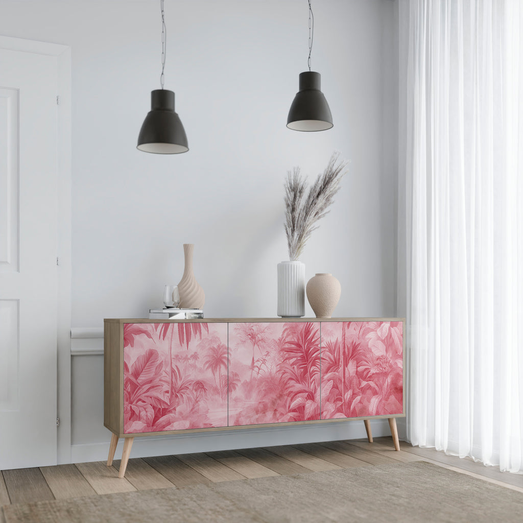 Aparador SWEET TROPICS de 3 puertas con efecto roble