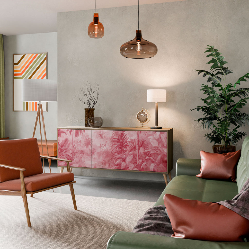 Aparador SWEET TROPICS de 3 puertas con efecto roble