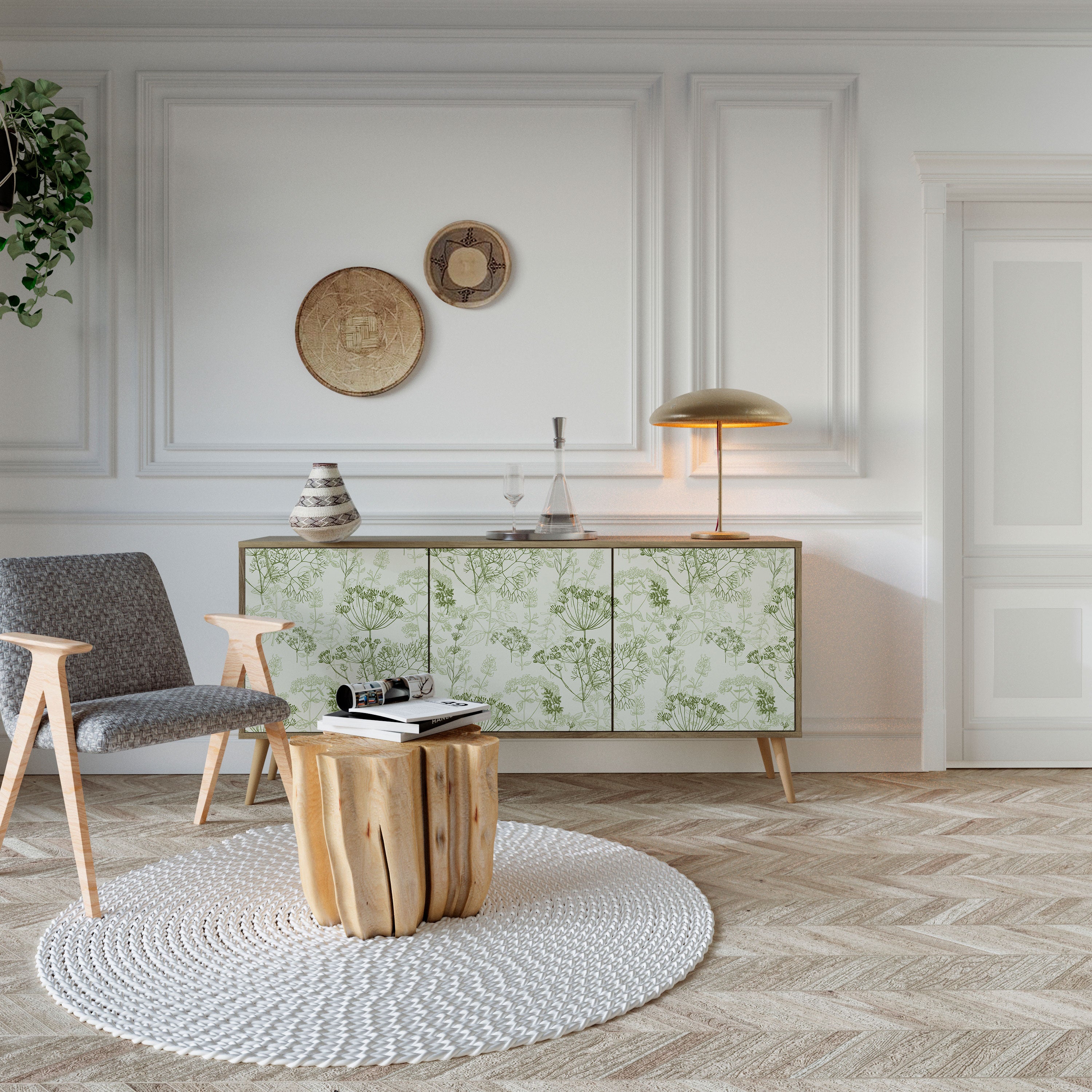 FENNEL BALDACHIN 3-Door Sideboard in Oak Effect