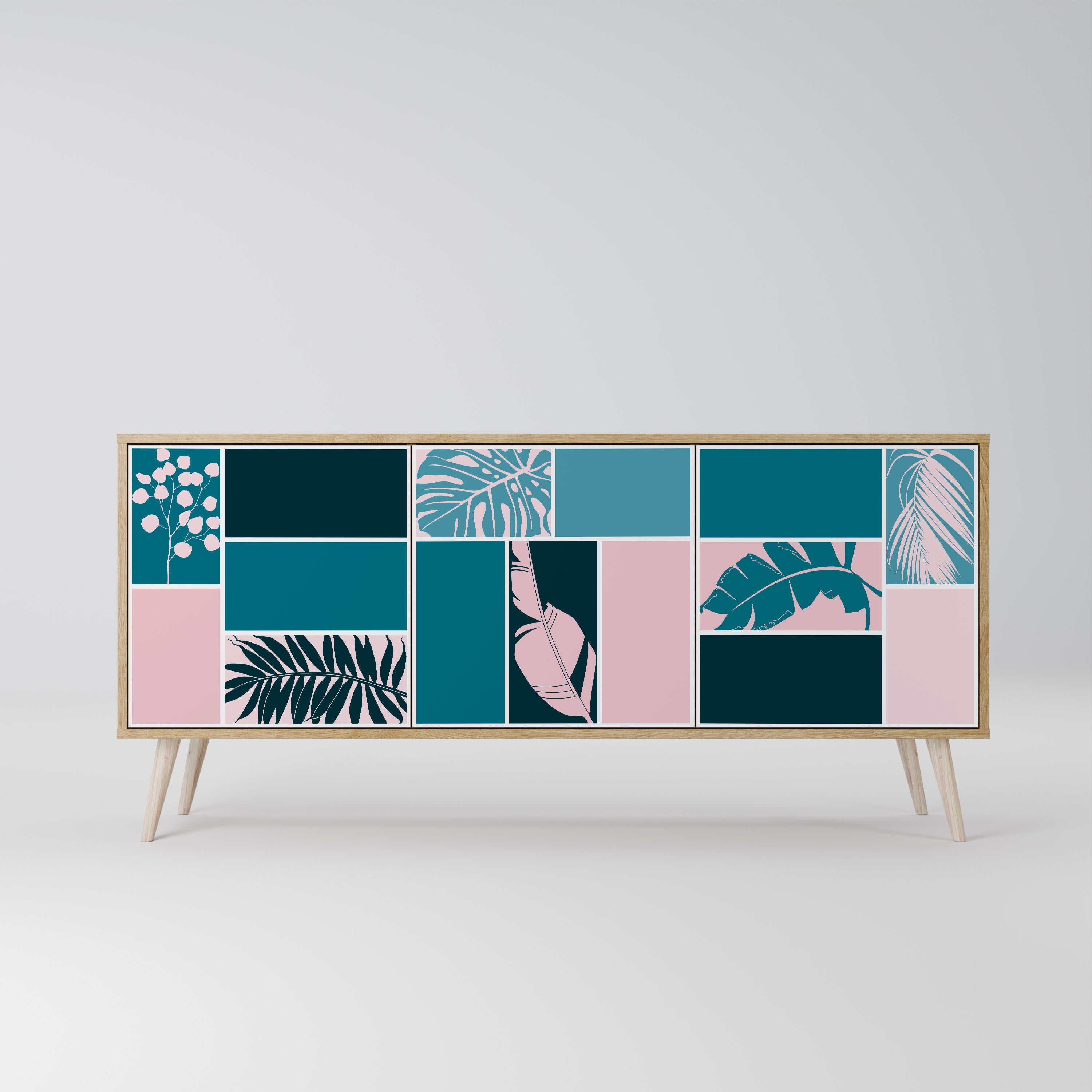 COMBINATION OF SHAPES 3-Door Sideboard in Oak Effect