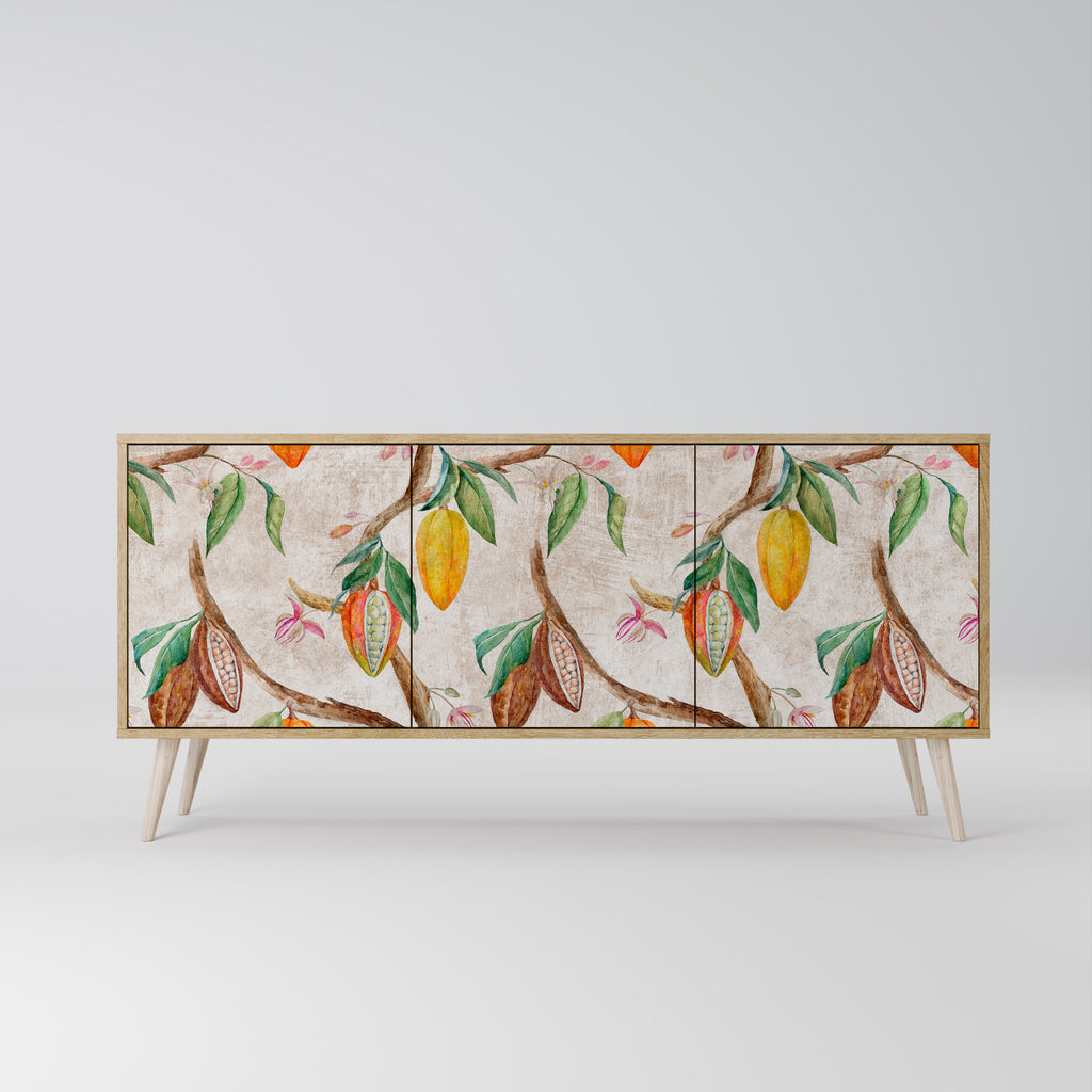 COCOA FRUITS 3-Door Sideboard in Oak Effect