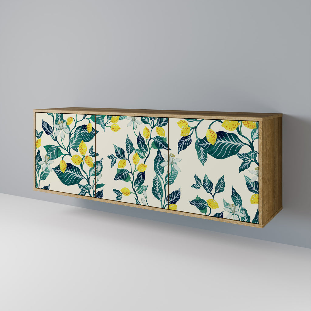 Aparador de 3 puertas LEMON TREE con efecto roble