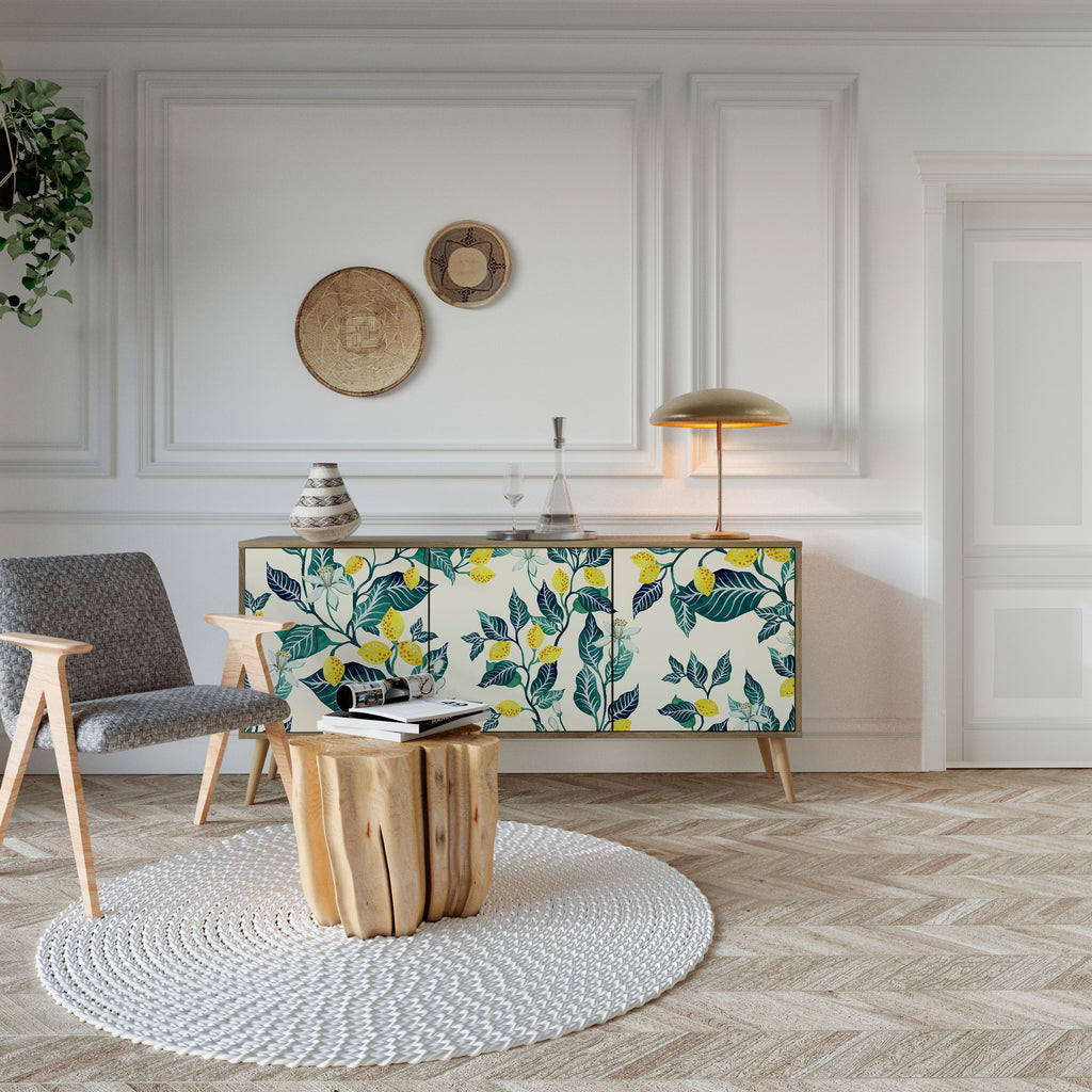 Aparador de 3 puertas LEMON TREE con efecto roble