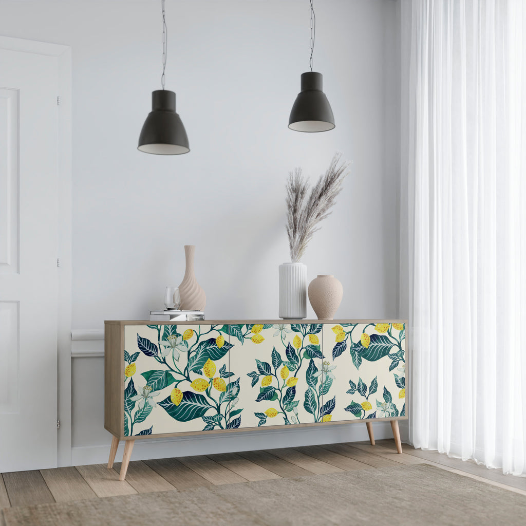 Aparador de 3 puertas LEMON TREE con efecto roble