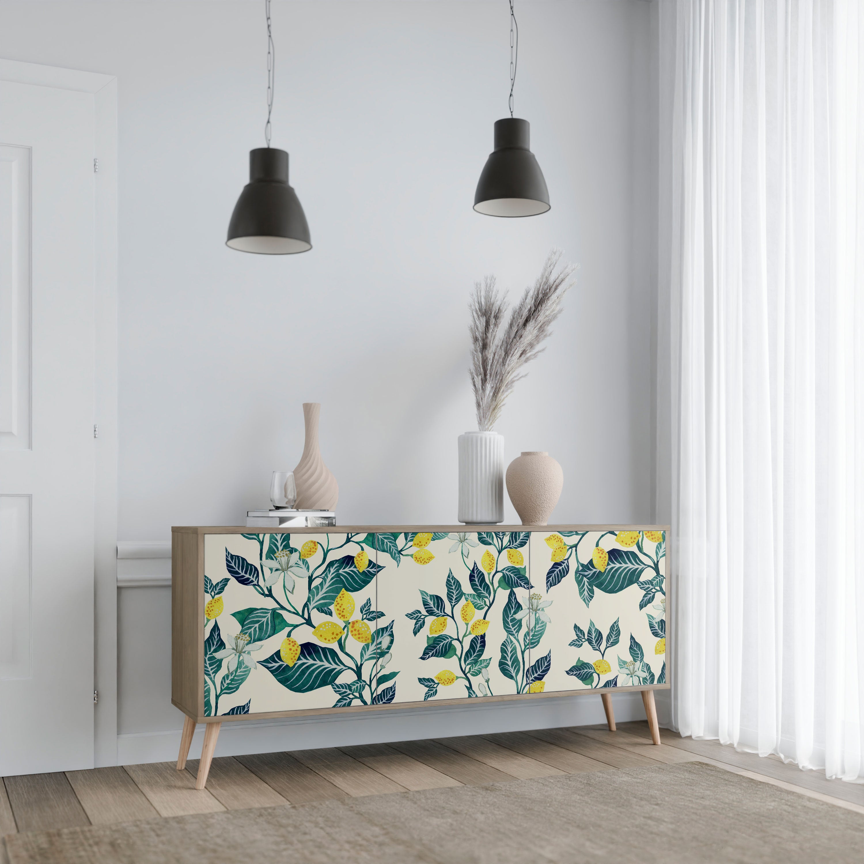 LEMON TREE 3-Door Sideboard in Oak Effect