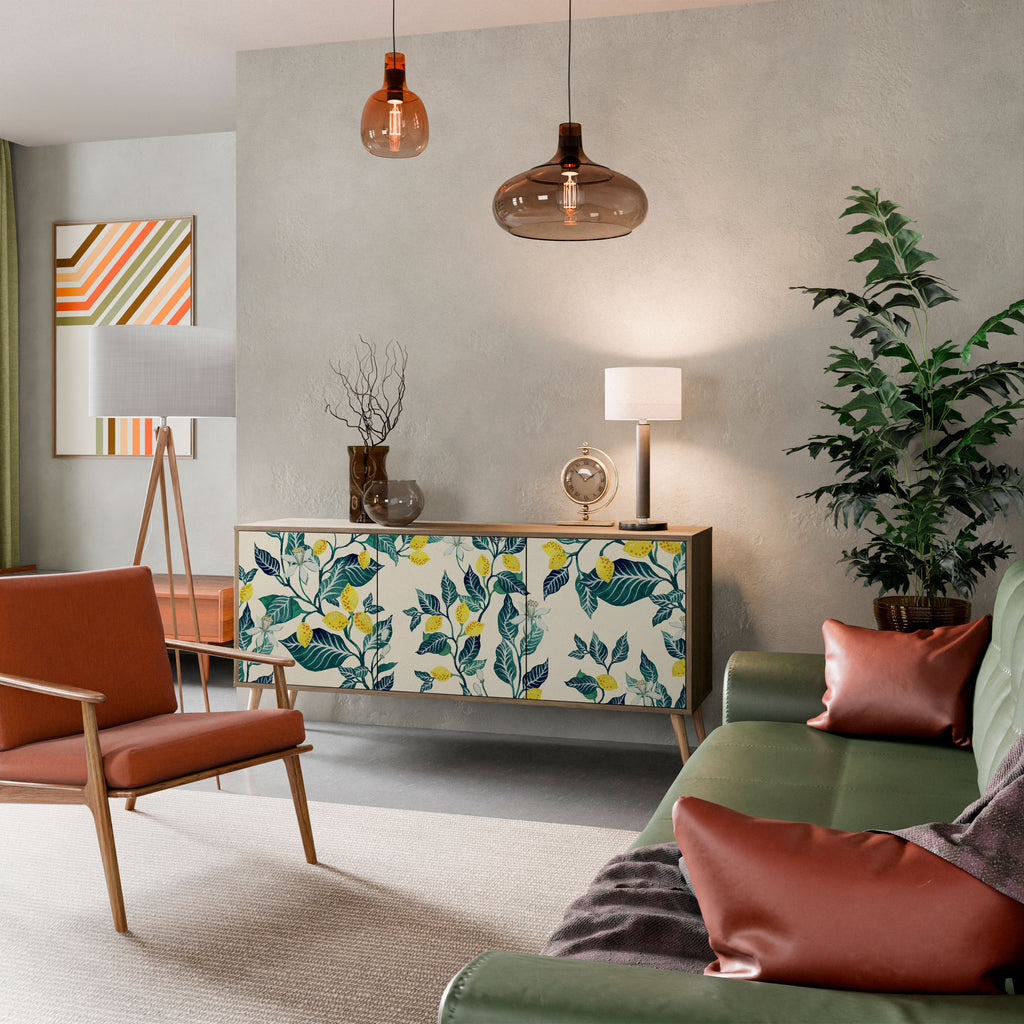 Aparador de 3 puertas LEMON TREE con efecto roble