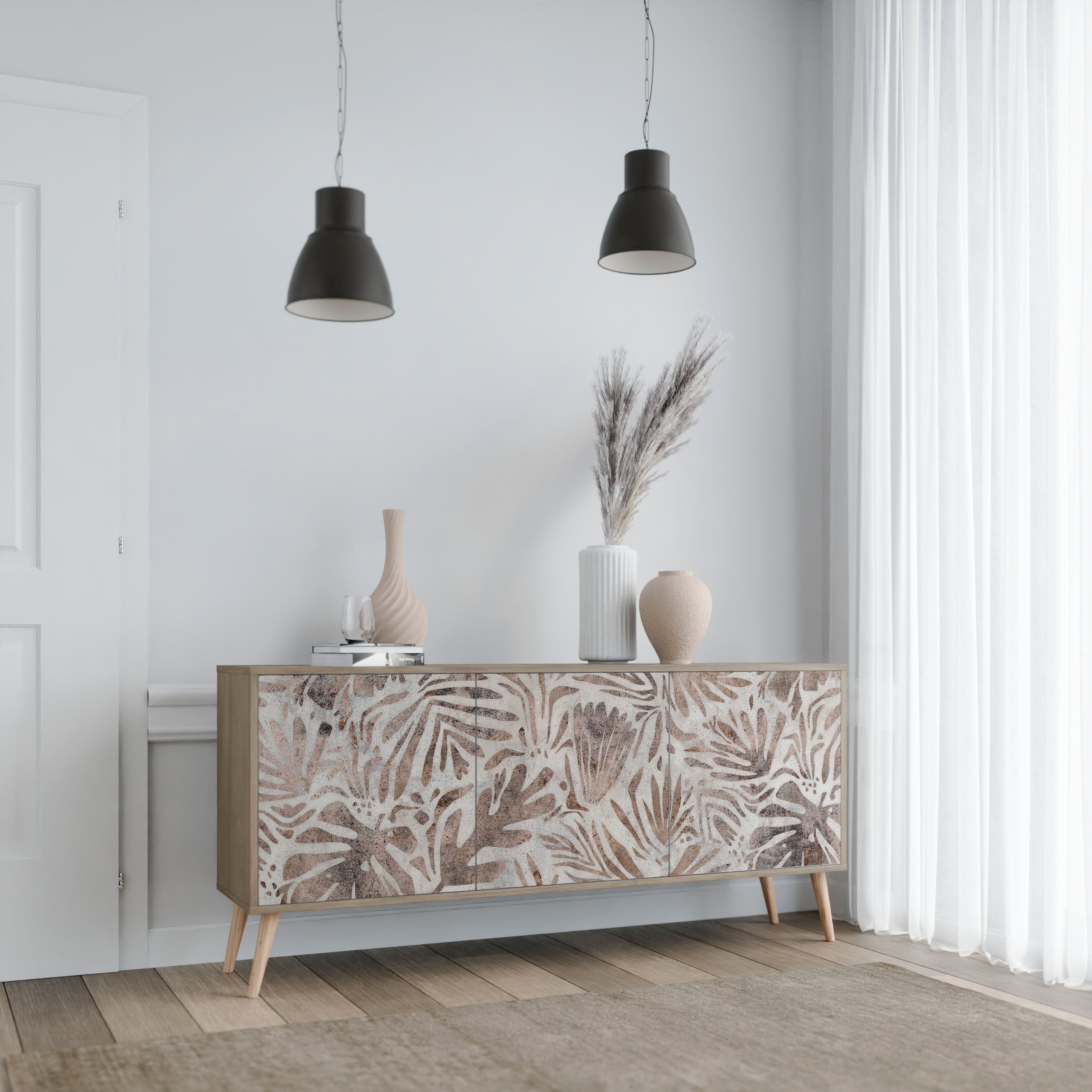 PASSING TIME 3-Door Sideboard in Oak Effect