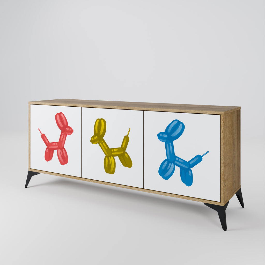 CHILDHOOD MEMORY 3-Door Sideboard in Oak Effect