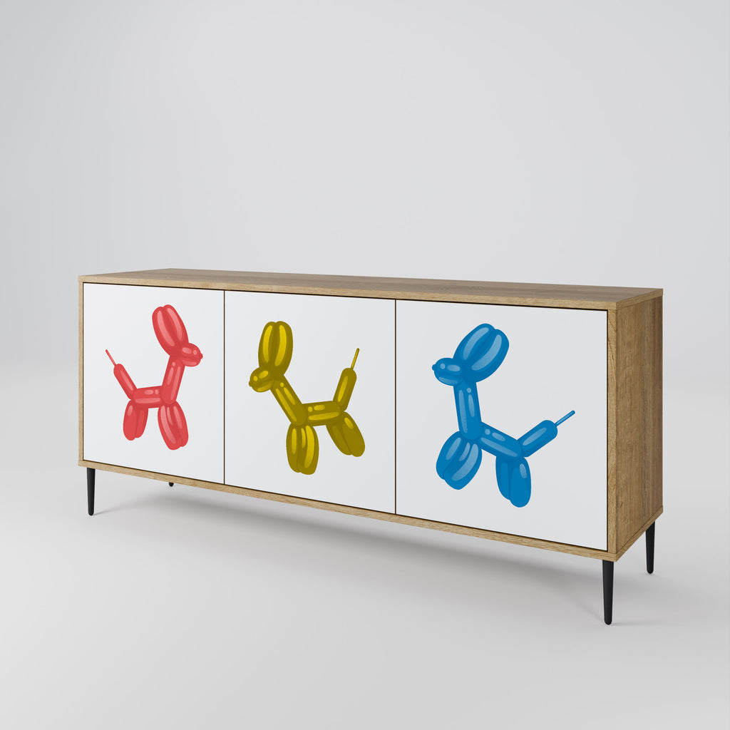 CHILDHOOD MEMORY 3-Door Sideboard in Oak Effect