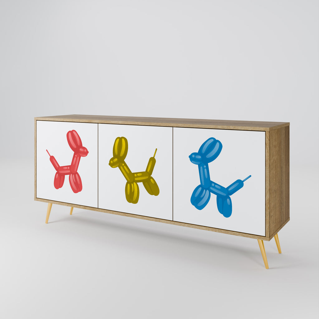 CHILDHOOD MEMORY 3-Door Sideboard in Oak Effect
