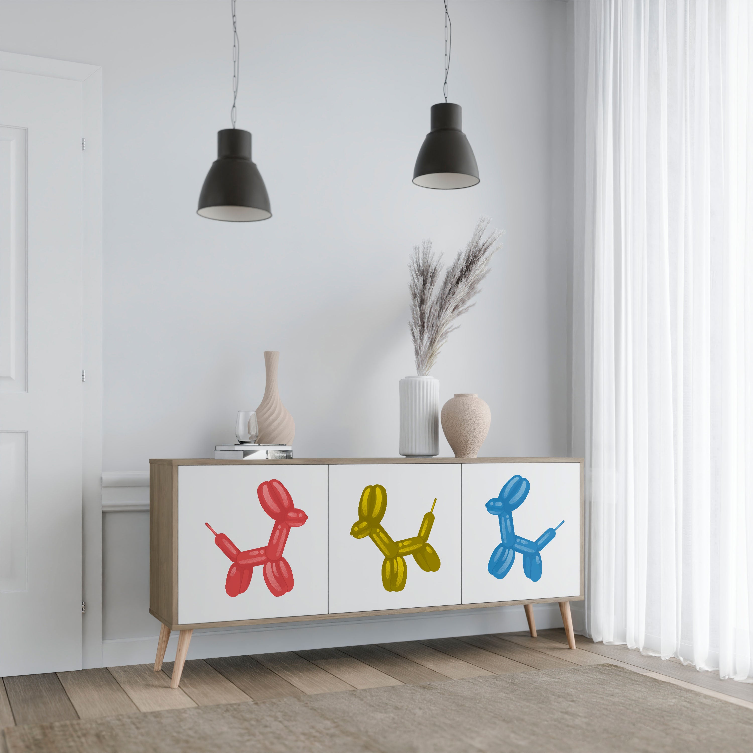 CHILDHOOD MEMORY 3-Door Sideboard in Oak Effect