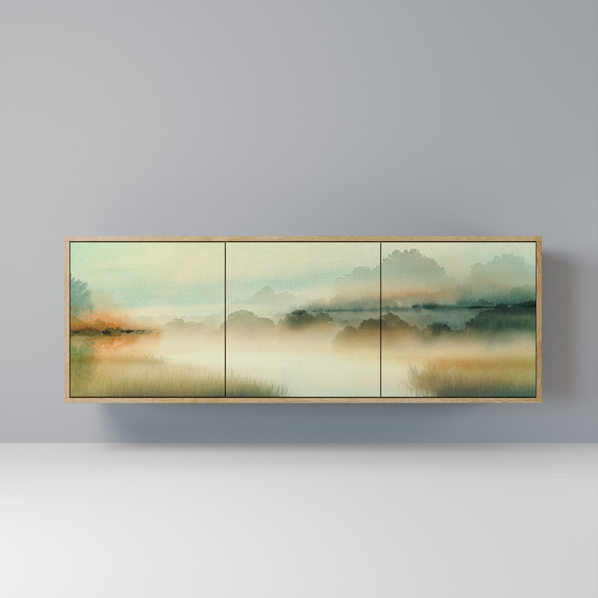 MORNING BY THE LAKE 3-Door Sideboard in Oak Effect