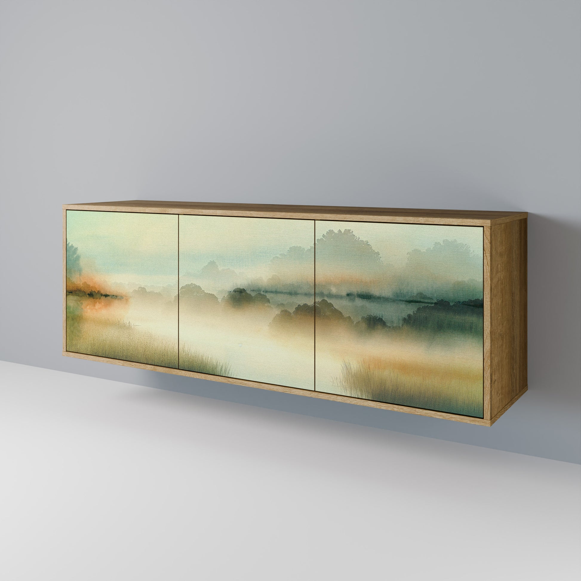 MORNING BY THE LAKE 3-Door Sideboard in Oak Effect