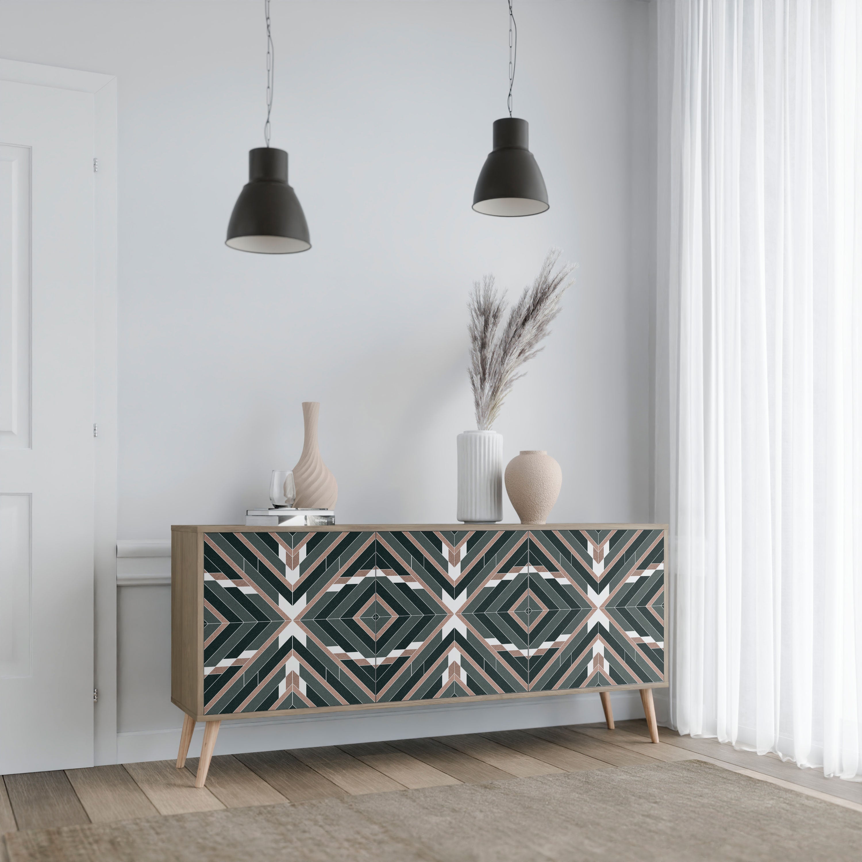 DIMENSION DELIGHTS 3-Door Sideboard in Oak Effect