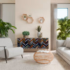 VIBRANT PATCHWORK Aparador de 3 Puertas en Efecto Roble