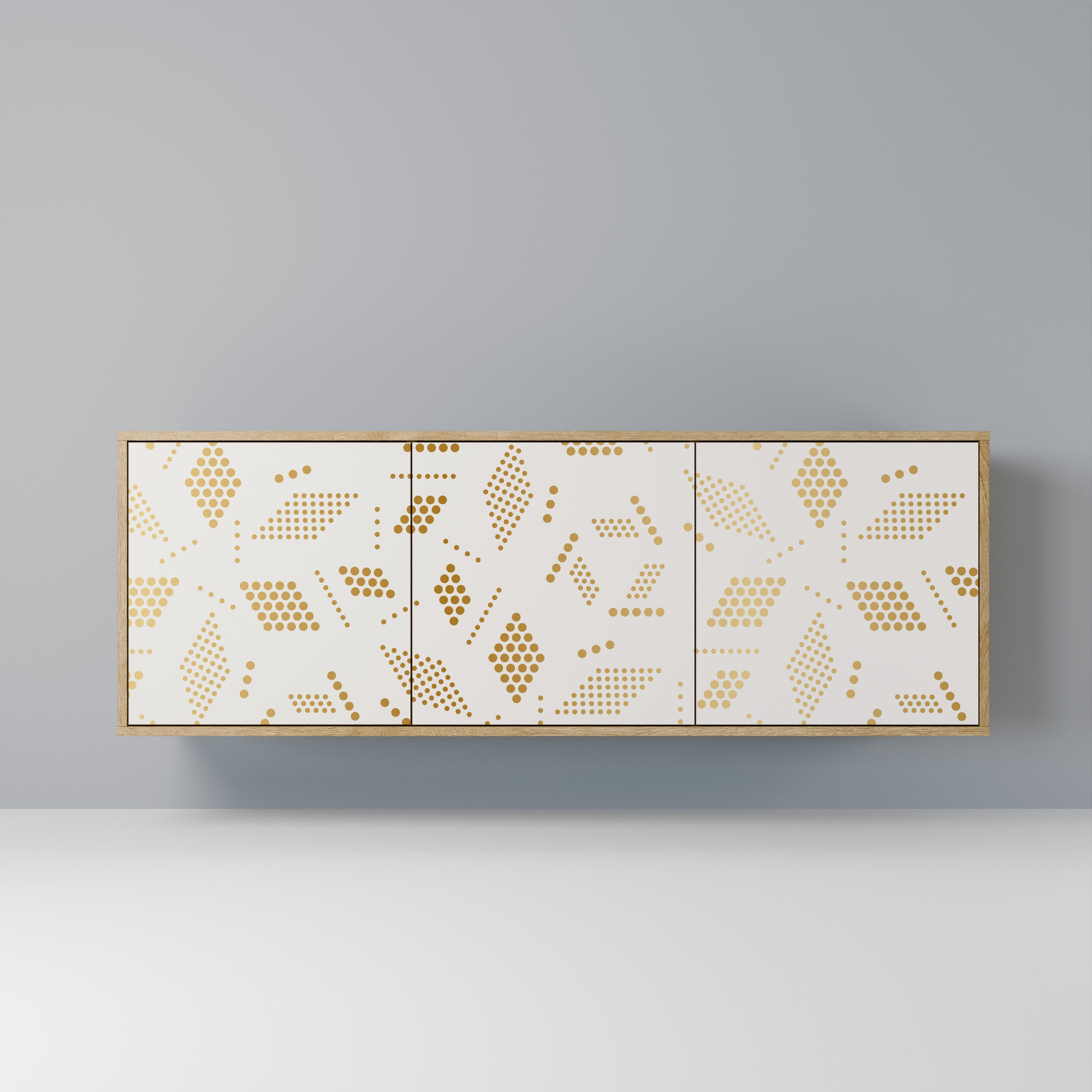SPOTTED DAZE 3-Door Sideboard in Oak Effect