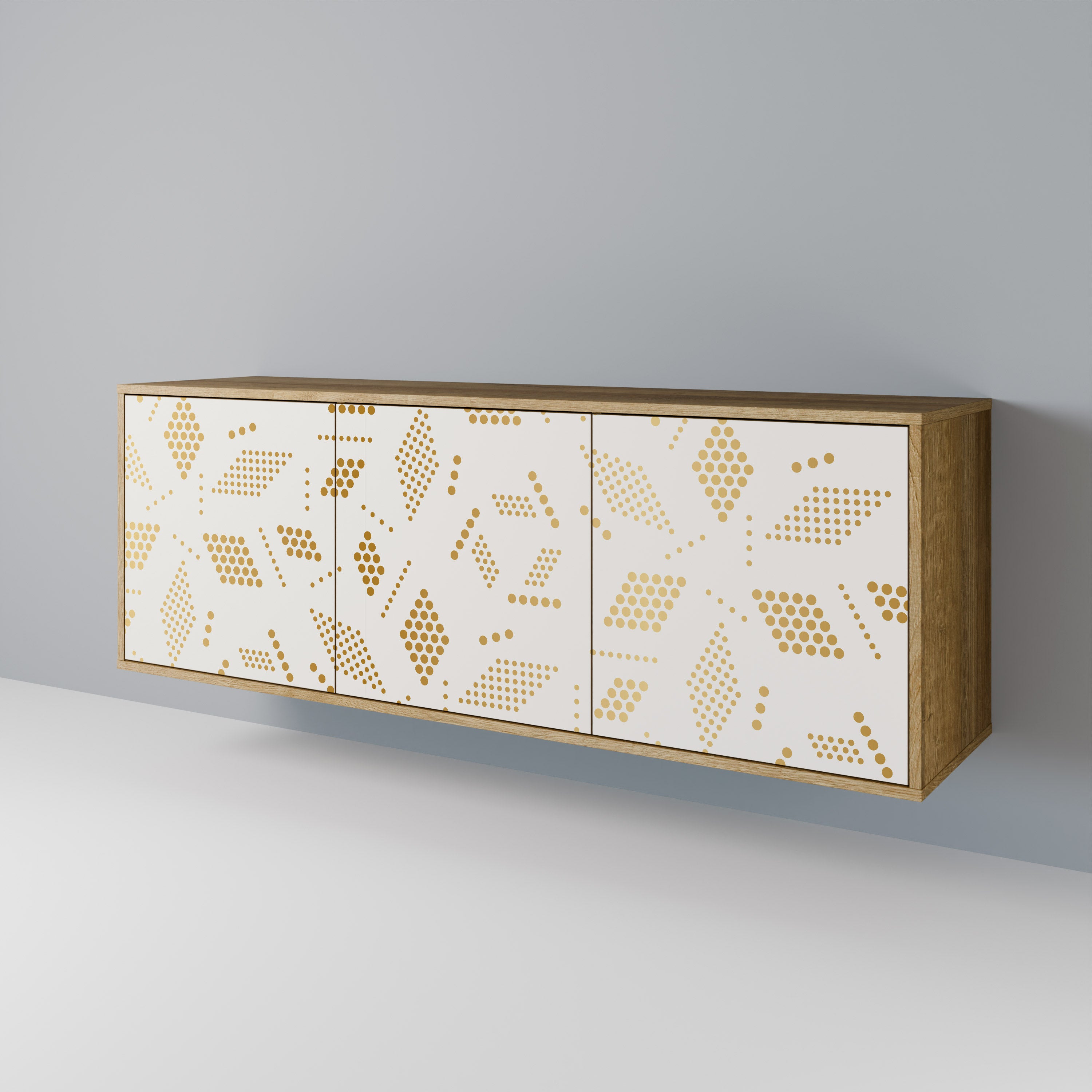 SPOTTED DAZE 3-Door Sideboard in Oak Effect