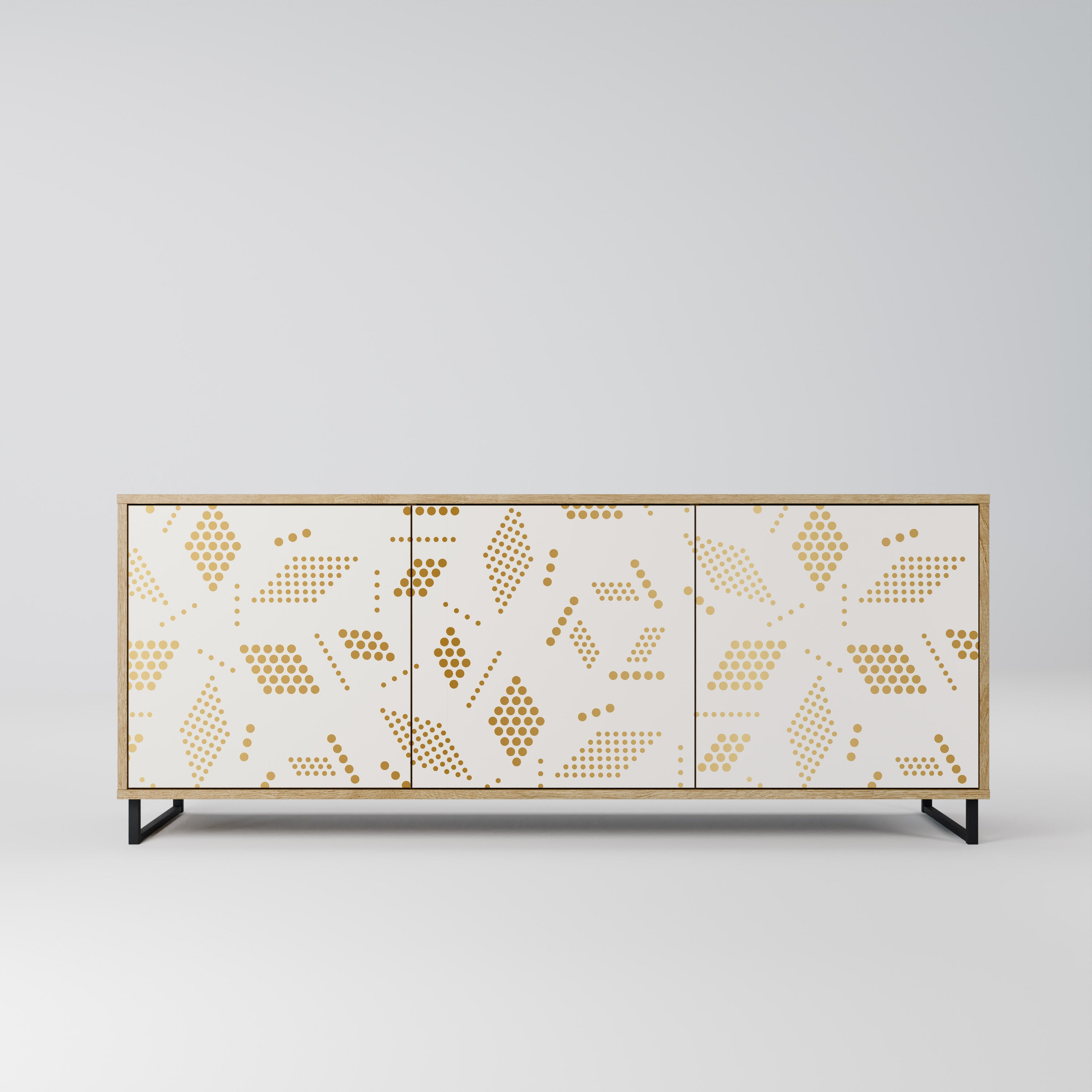 SPOTTED DAZE 3-Door Sideboard in Oak Effect