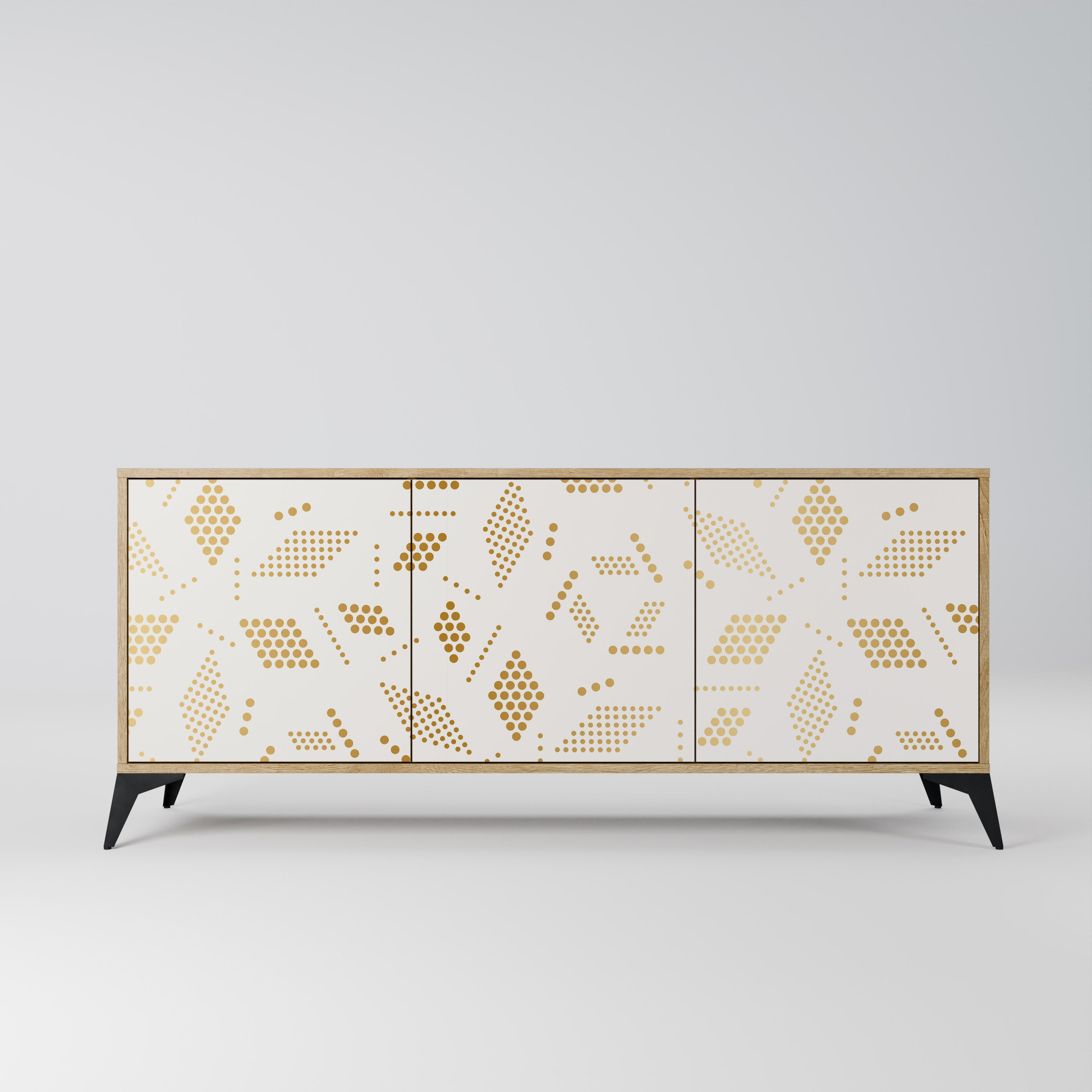 SPOTTED DAZE 3-Door Sideboard in Oak Effect