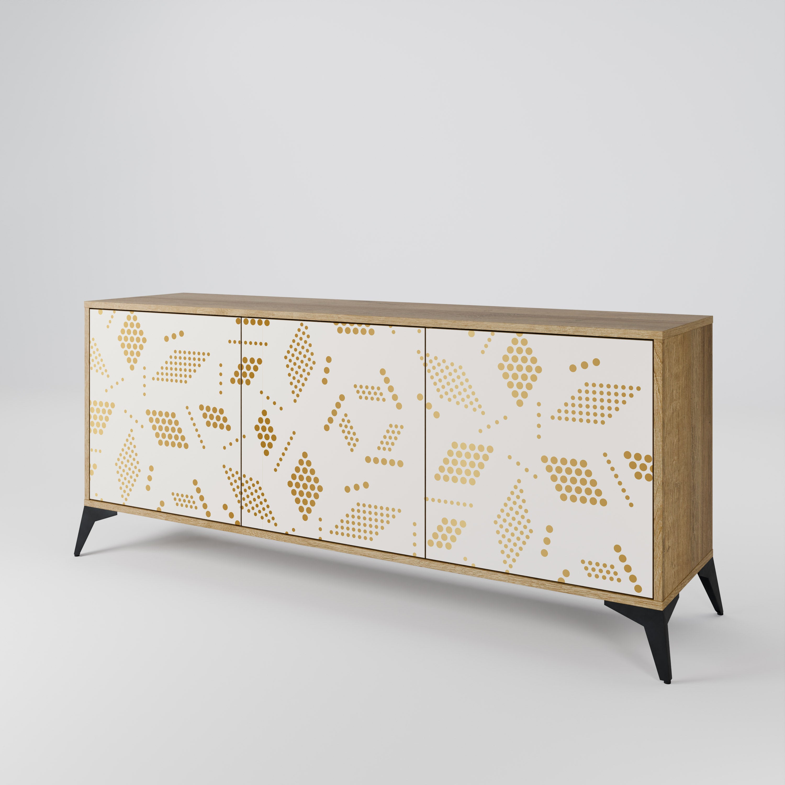 SPOTTED DAZE 3-Door Sideboard in Oak Effect