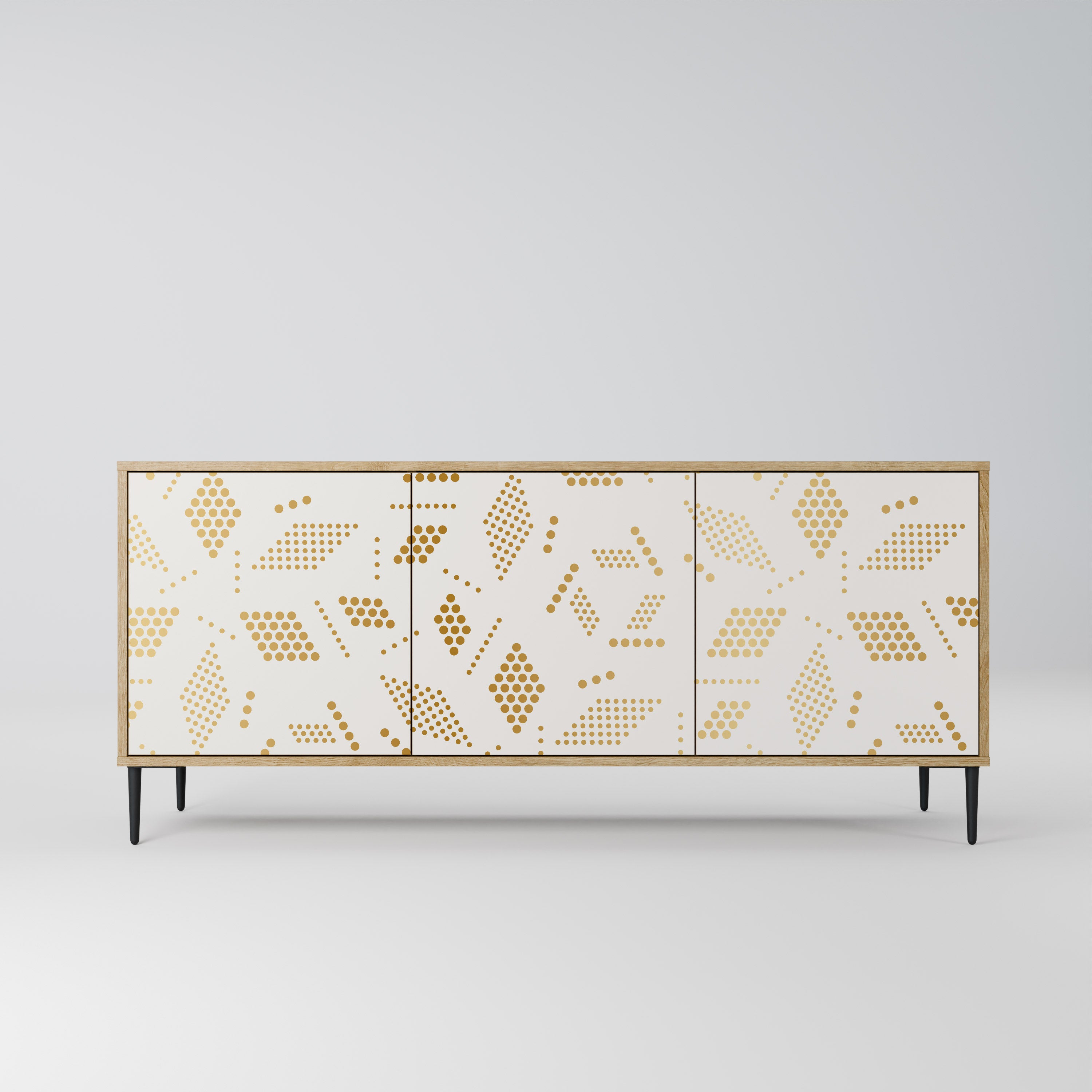SPOTTED DAZE 3-Door Sideboard in Oak Effect