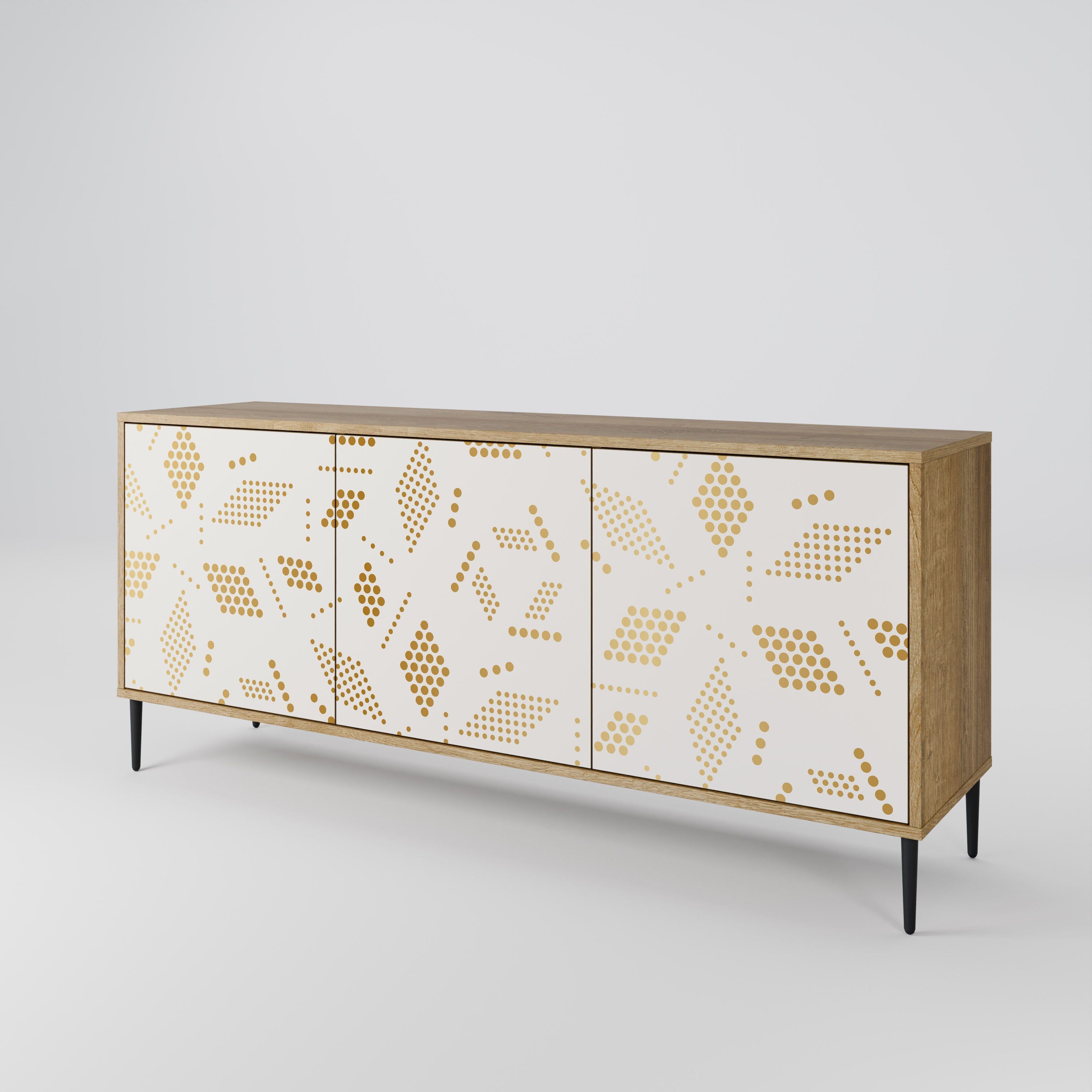 SPOTTED DAZE 3-Door Sideboard in Oak Effect