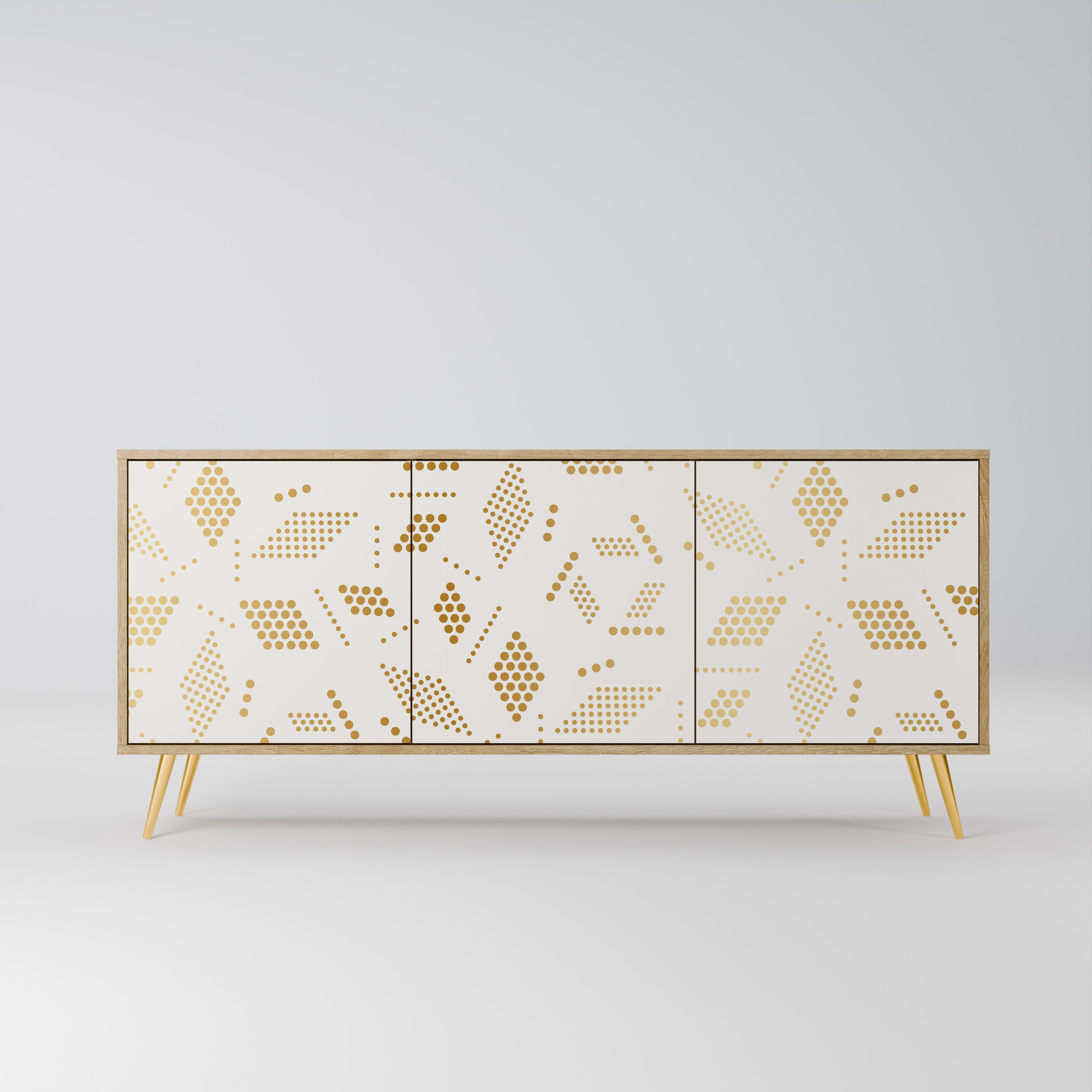 SPOTTED DAZE 3-Door Sideboard in Oak Effect