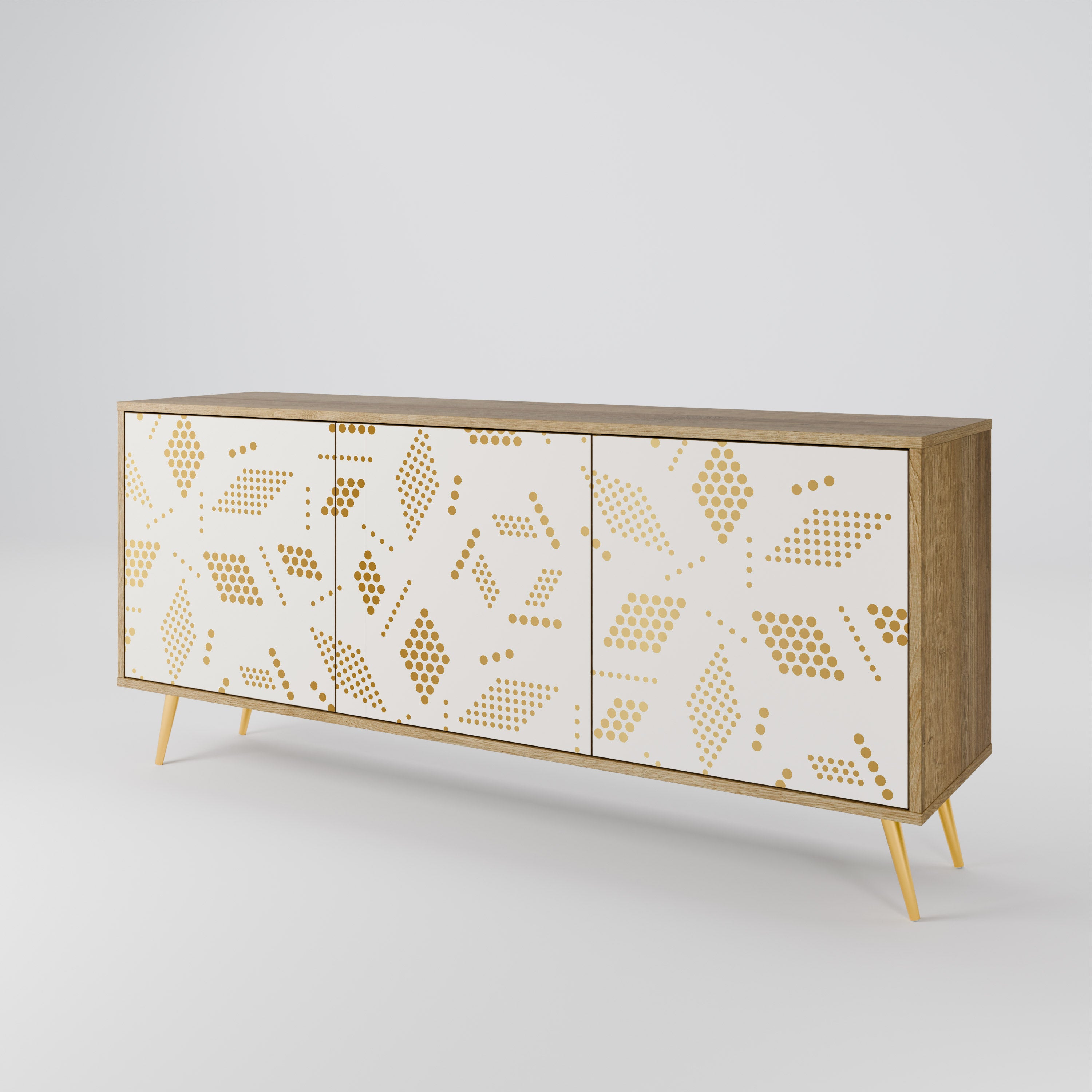 SPOTTED DAZE 3-Door Sideboard in Oak Effect