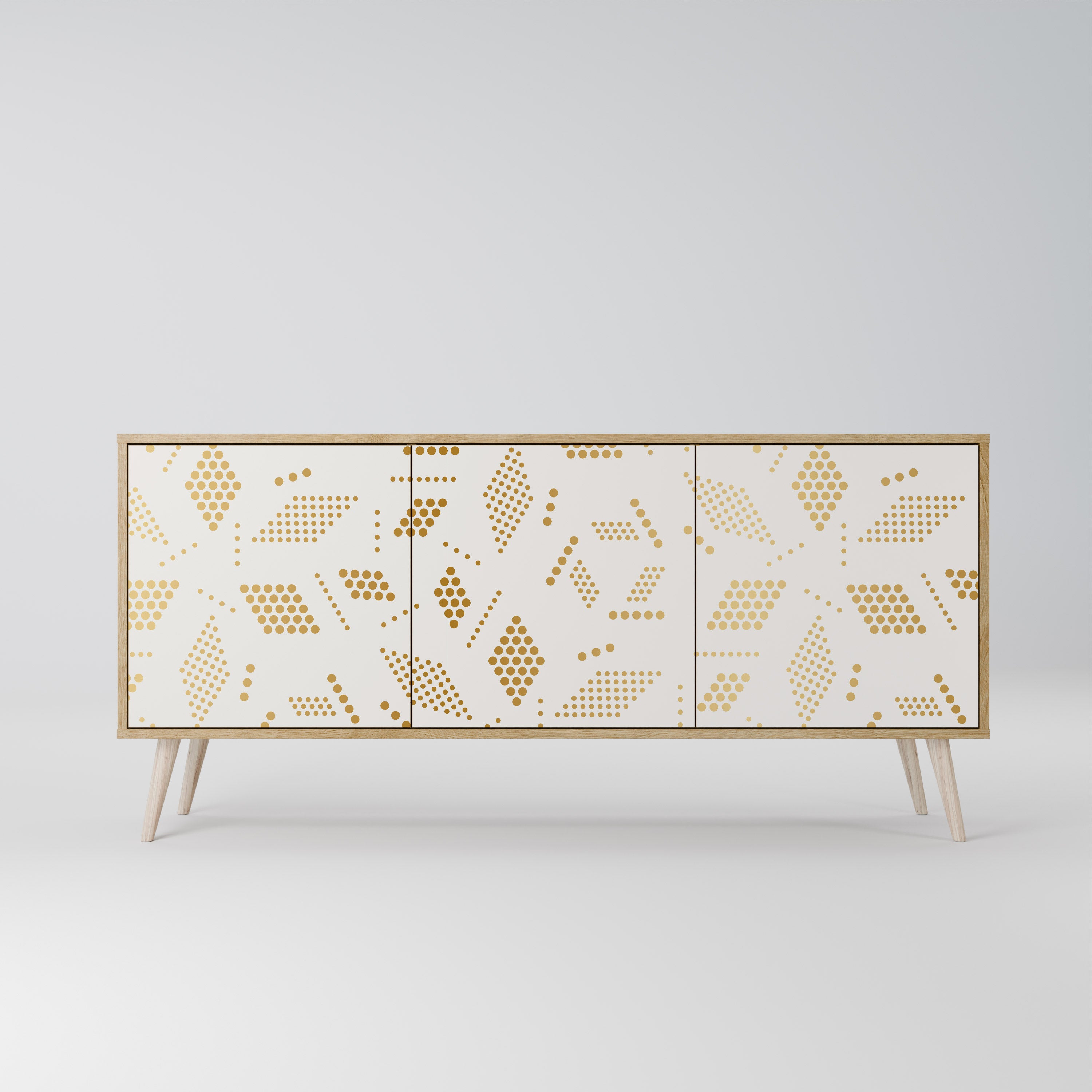 SPOTTED DAZE 3-Door Sideboard in Oak Effect