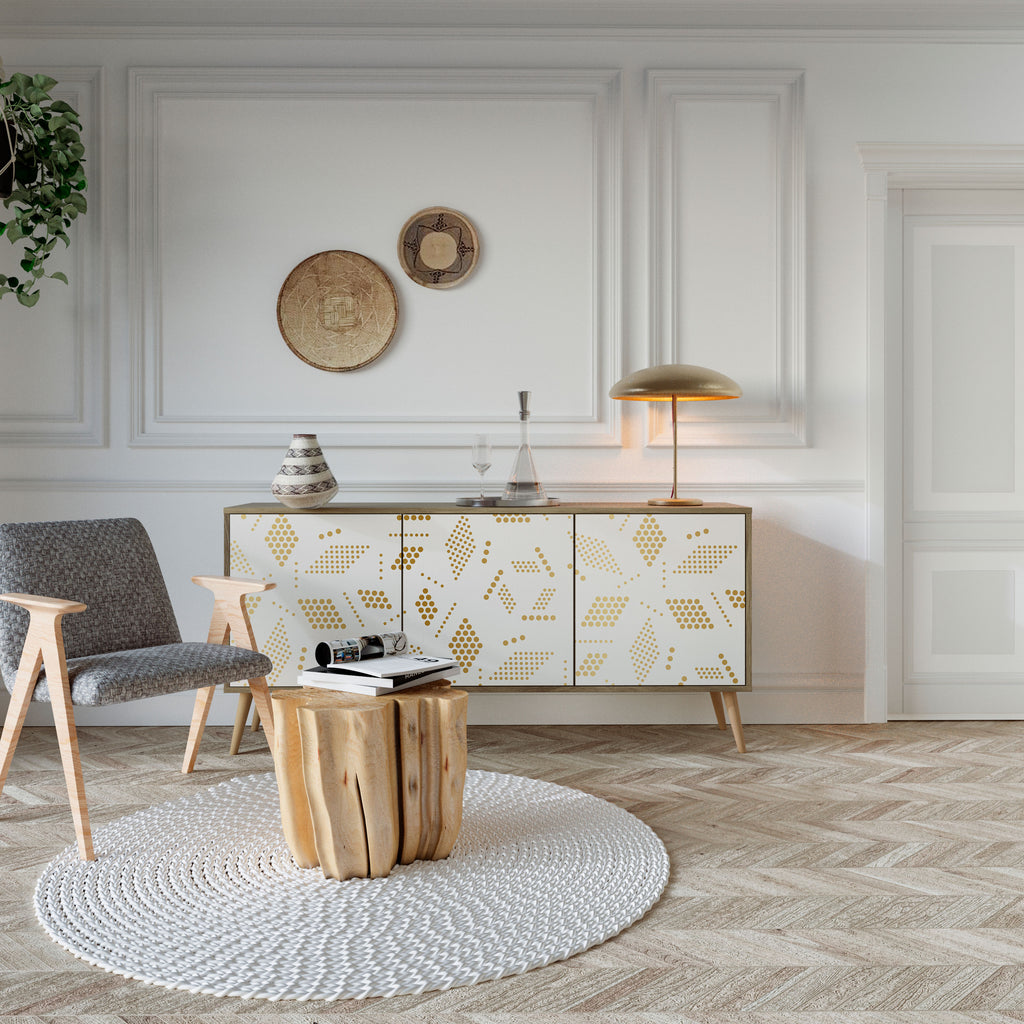 SPOTTED DAZE 3-Door Sideboard in Oak Effect