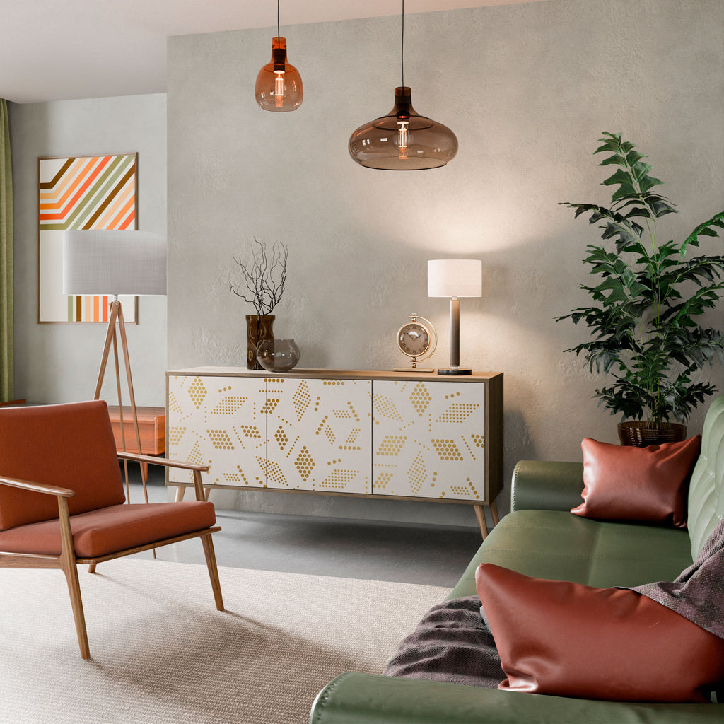 SPOTTED DAZE 3-Door Sideboard in Oak Effect