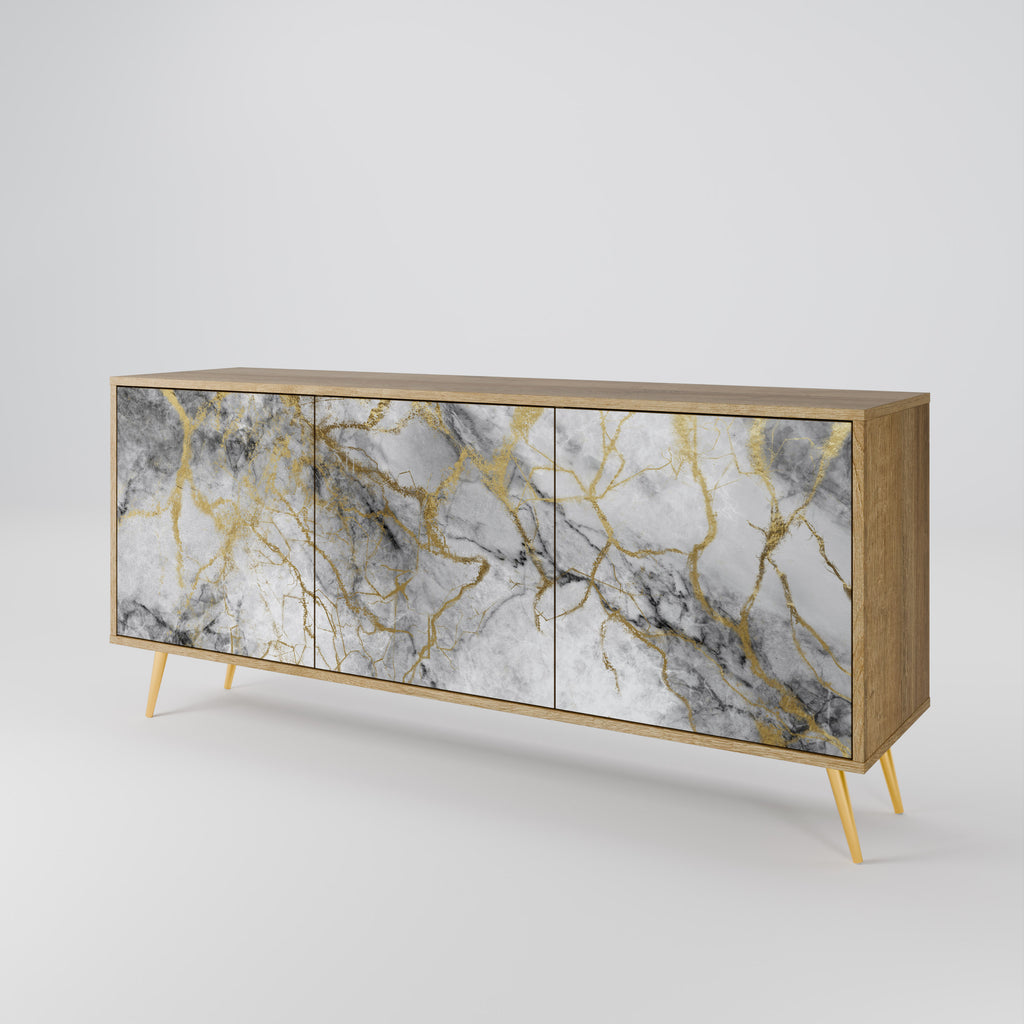 TIMELESS GLIDE 3-Door Sideboard in Oak Effect