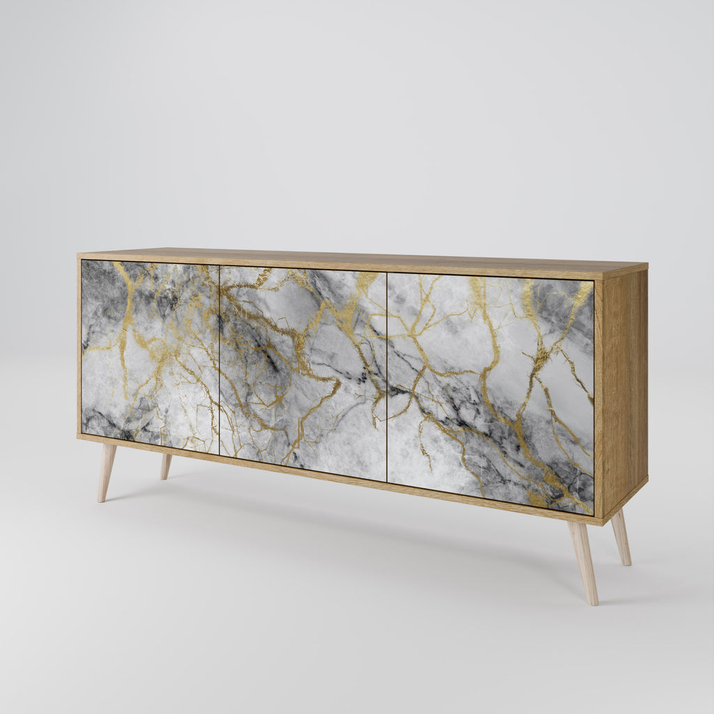 TIMELESS GLIDE 3-Door Sideboard in Oak Effect