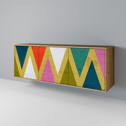 COLORFUL TRIANGLES Aparador de 3 Puertas