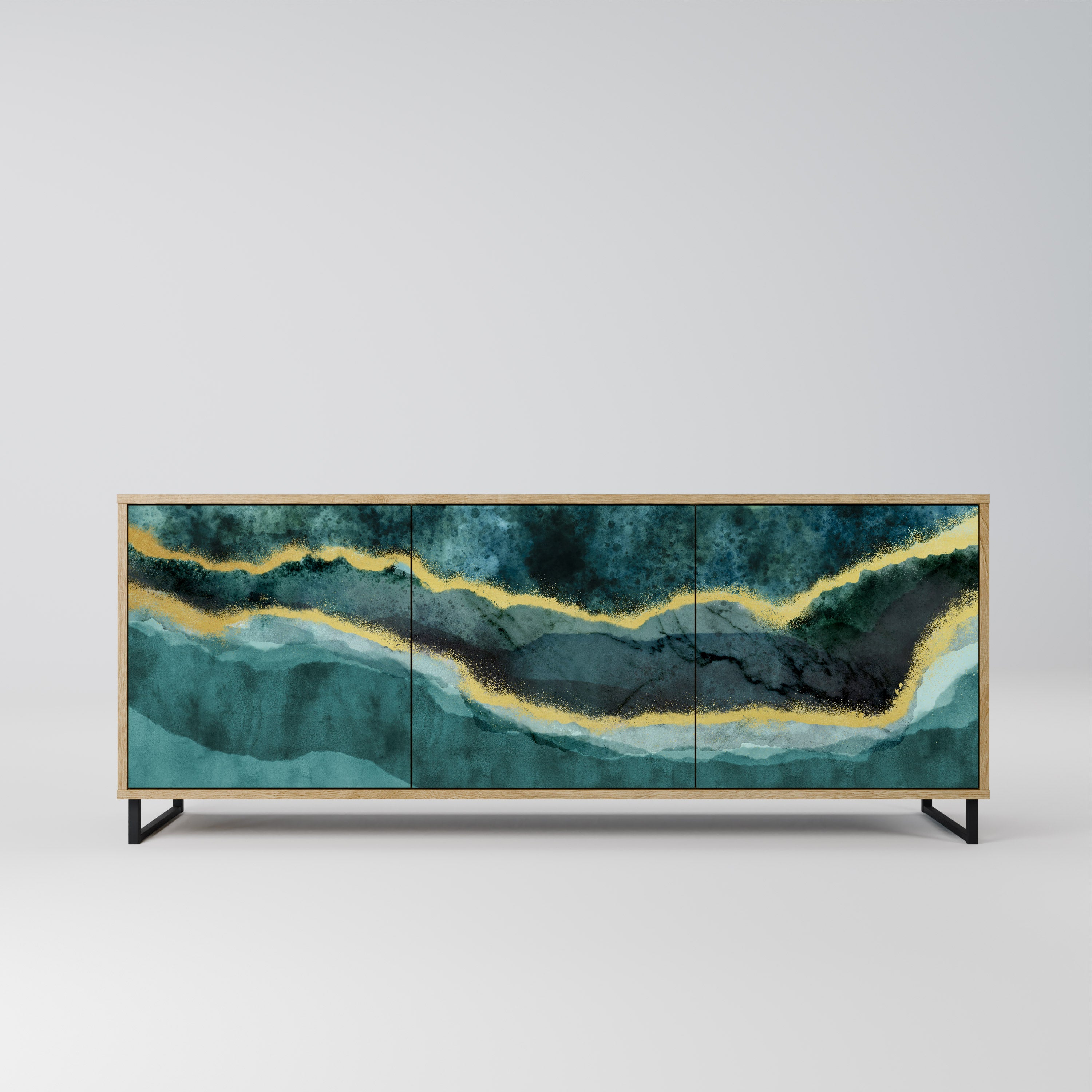 GOLDRUSH ODYSSEY 3-Door Sideboard in Oak Effect