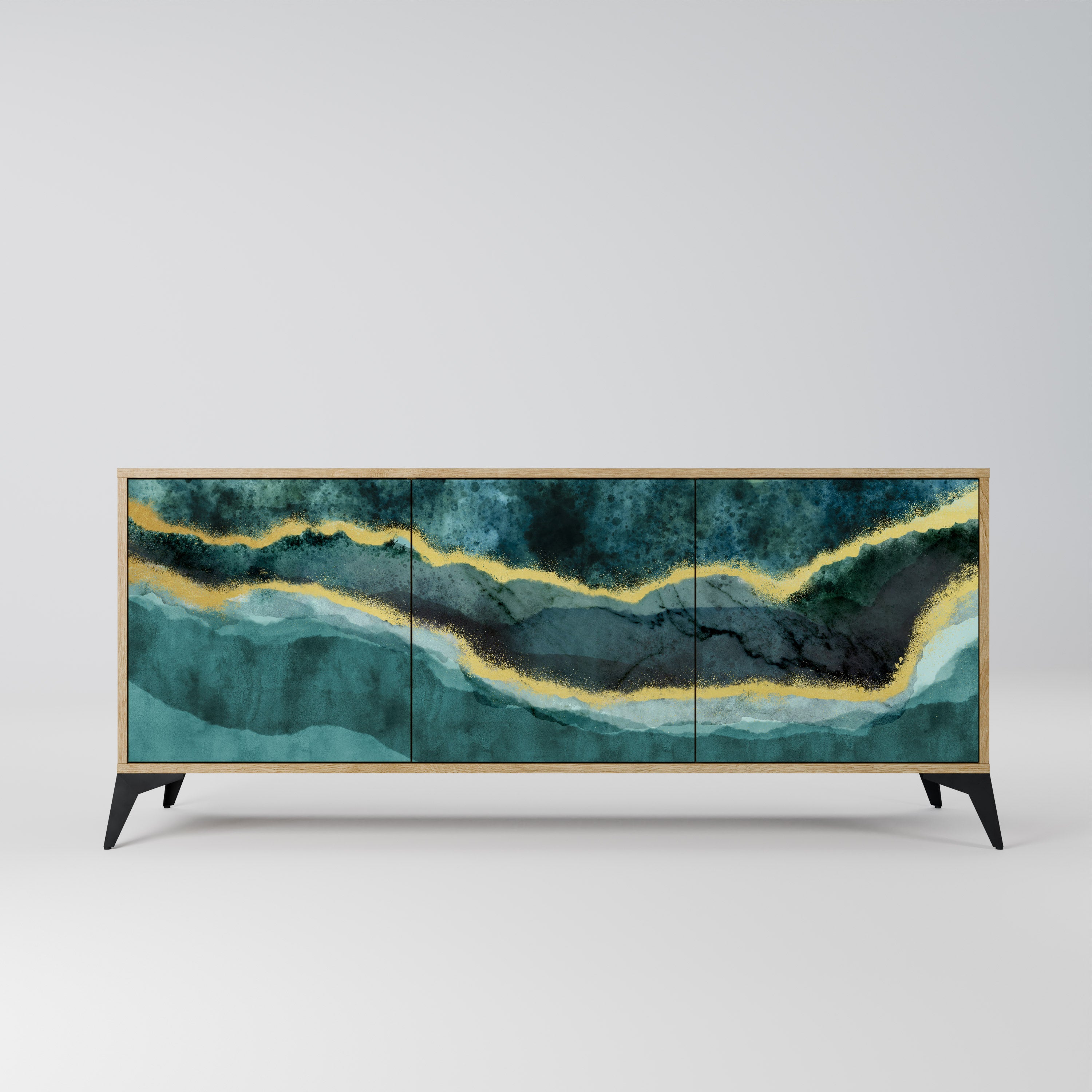 GOLDRUSH ODYSSEY 3-Door Sideboard in Oak Effect