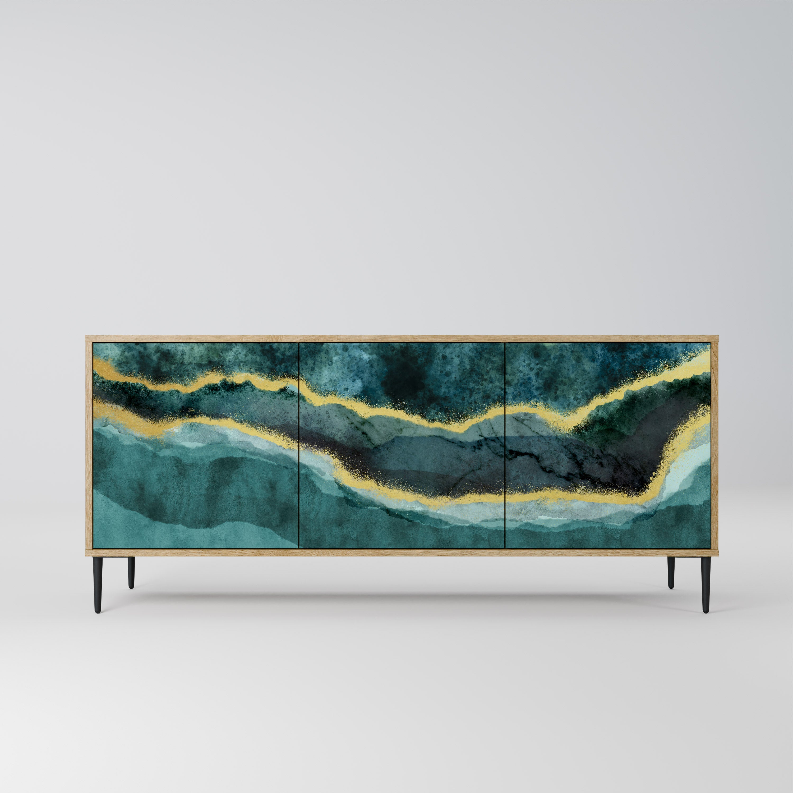 GOLDRUSH ODYSSEY 3-Door Sideboard in Oak Effect
