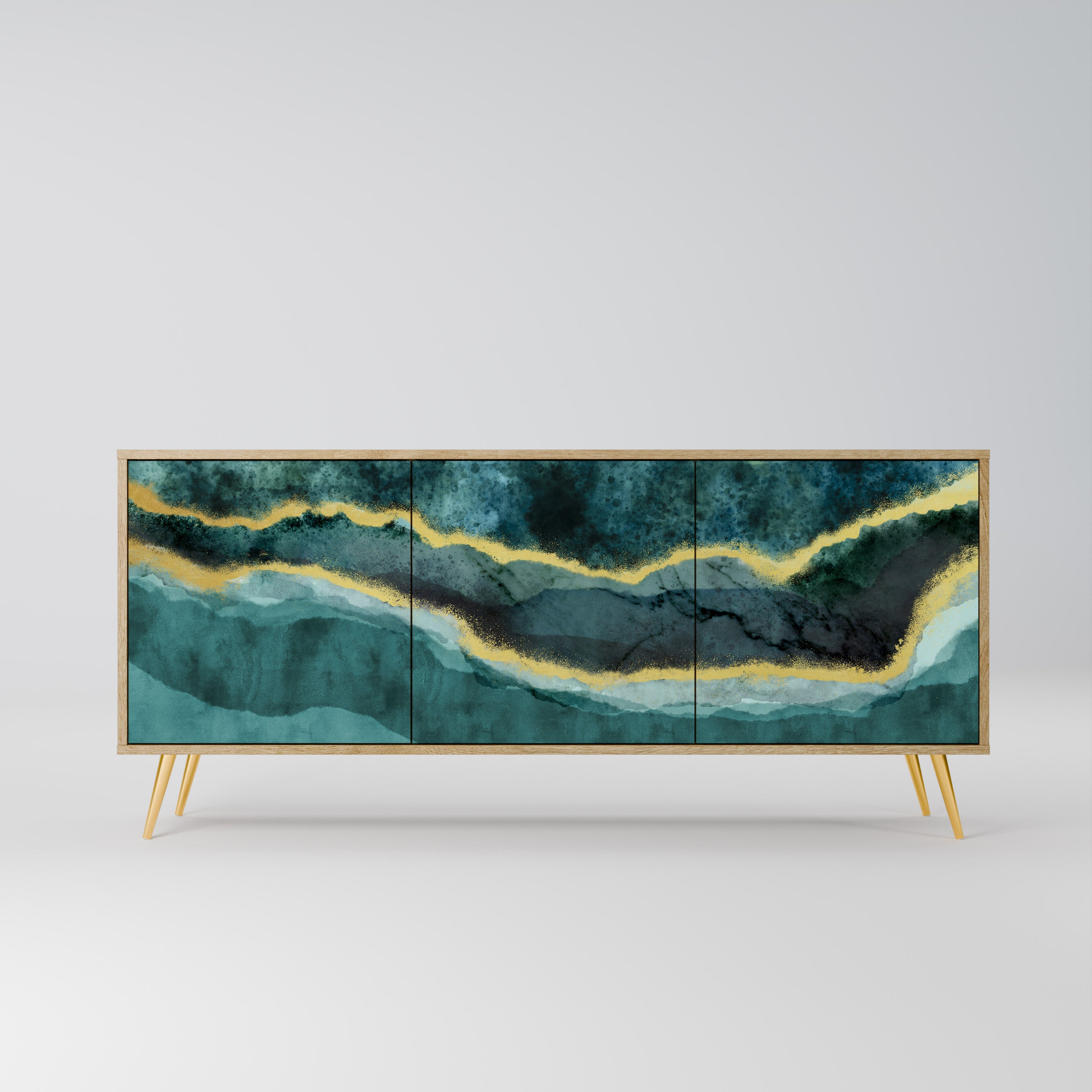 GOLDRUSH ODYSSEY 3-Door Sideboard in Oak Effect
