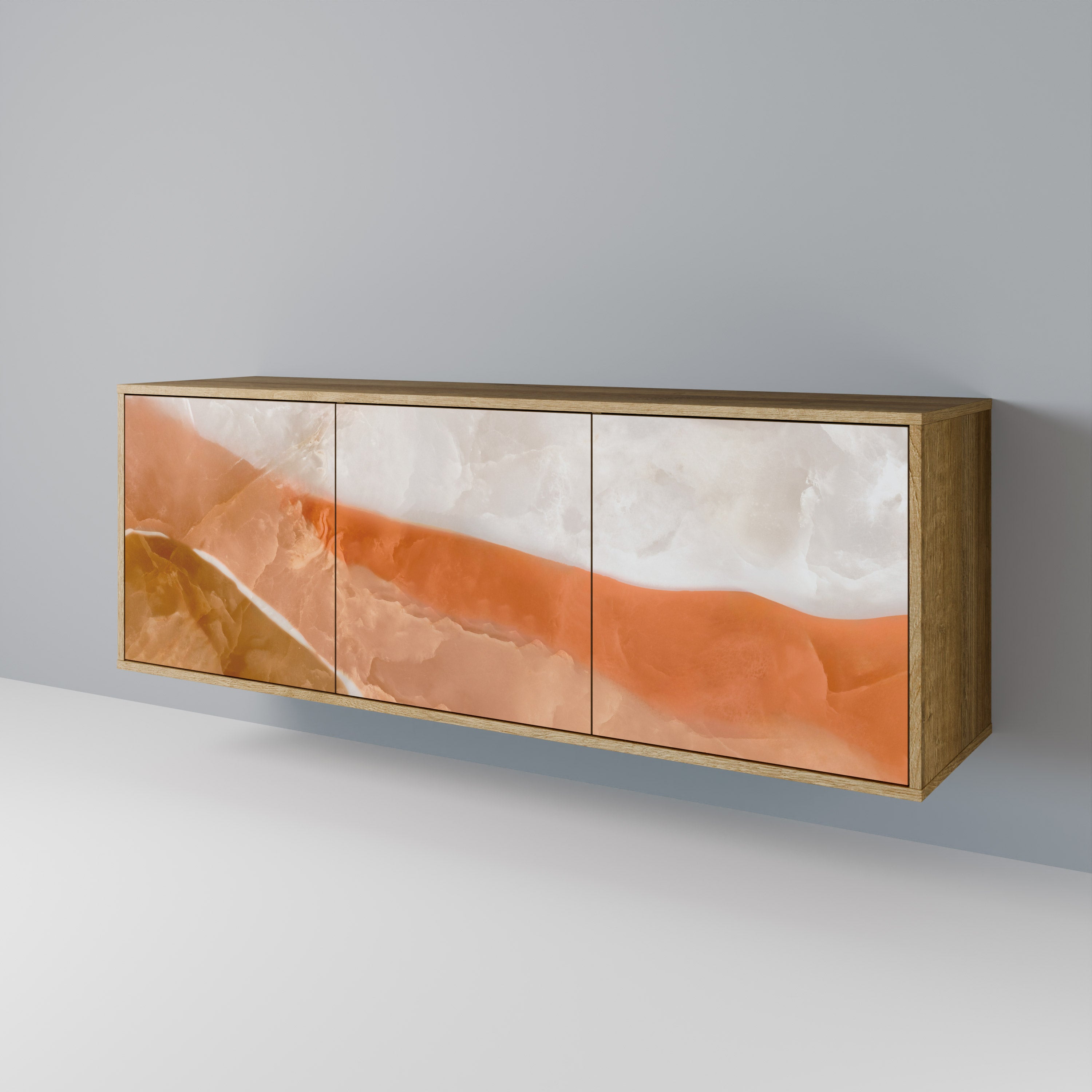 SANDHILLS SPLENDOUR 3-Door Sideboard in Oak Effect