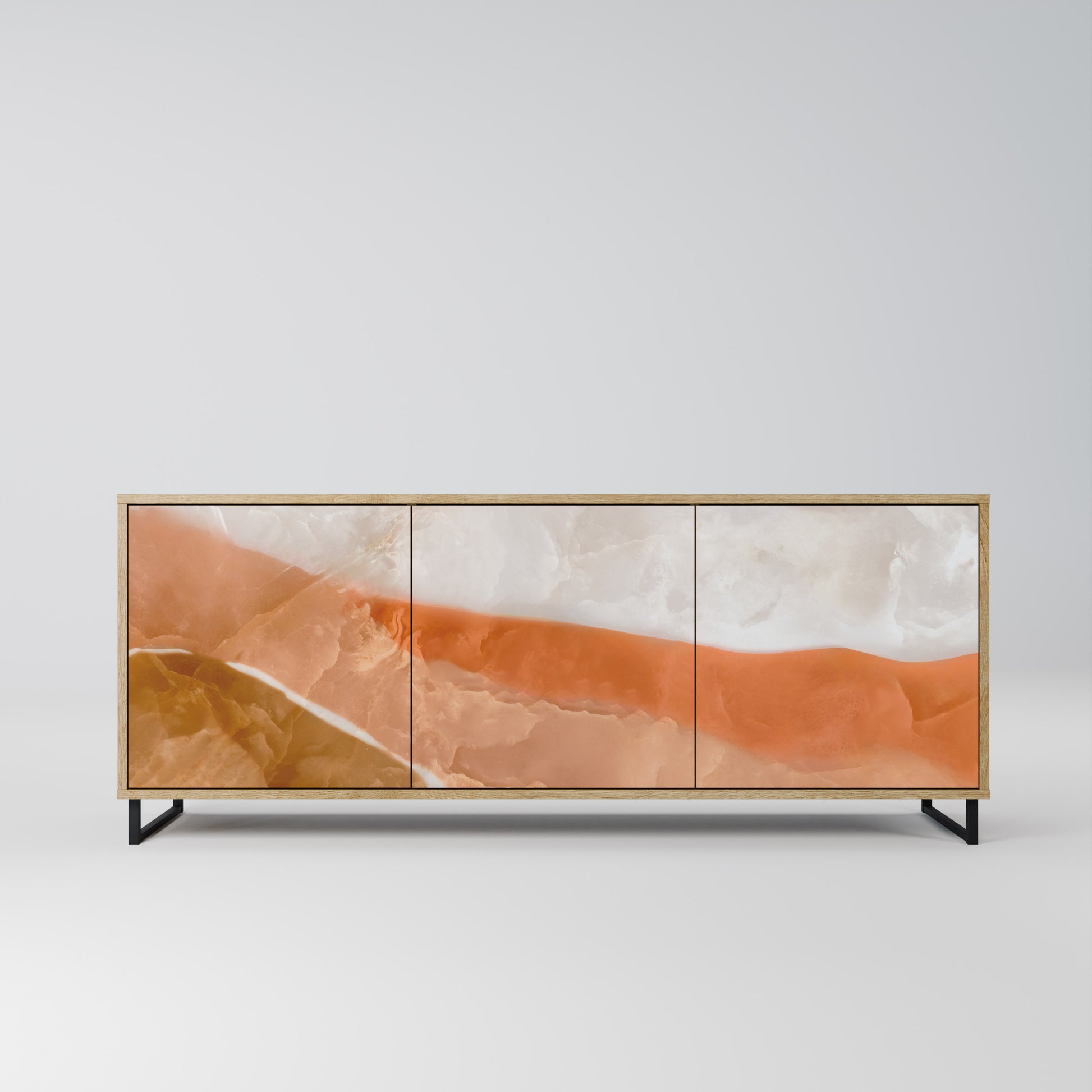 SANDHILLS SPLENDOUR 3-Door Sideboard in Oak Effect
