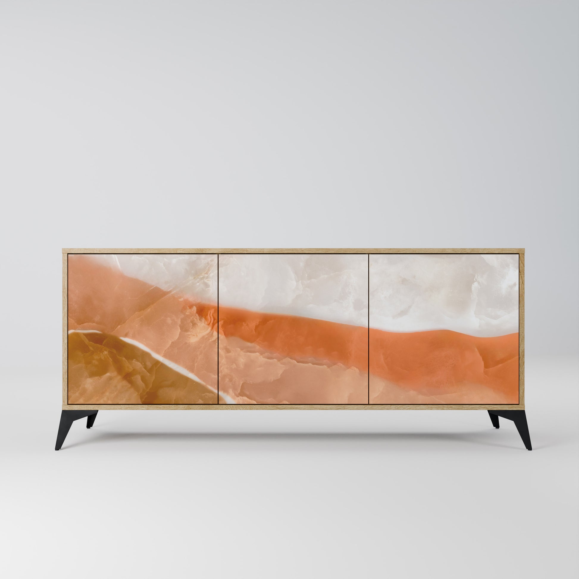 SANDHILLS SPLENDOUR 3-Door Sideboard in Oak Effect