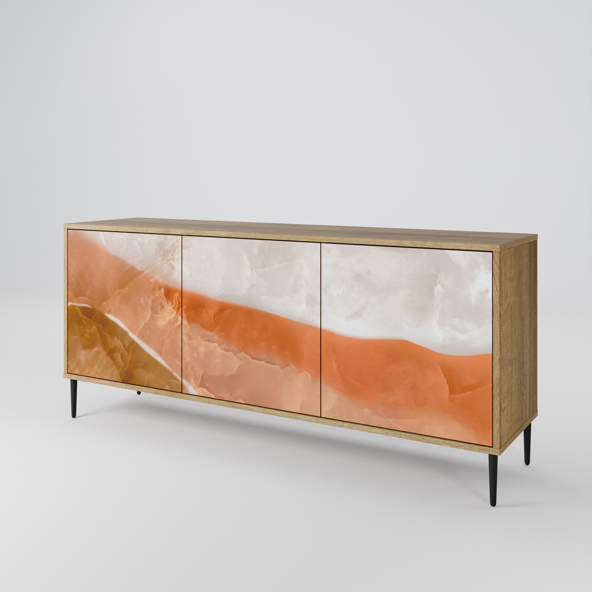 SANDHILLS SPLENDOUR 3-Door Sideboard in Oak Effect