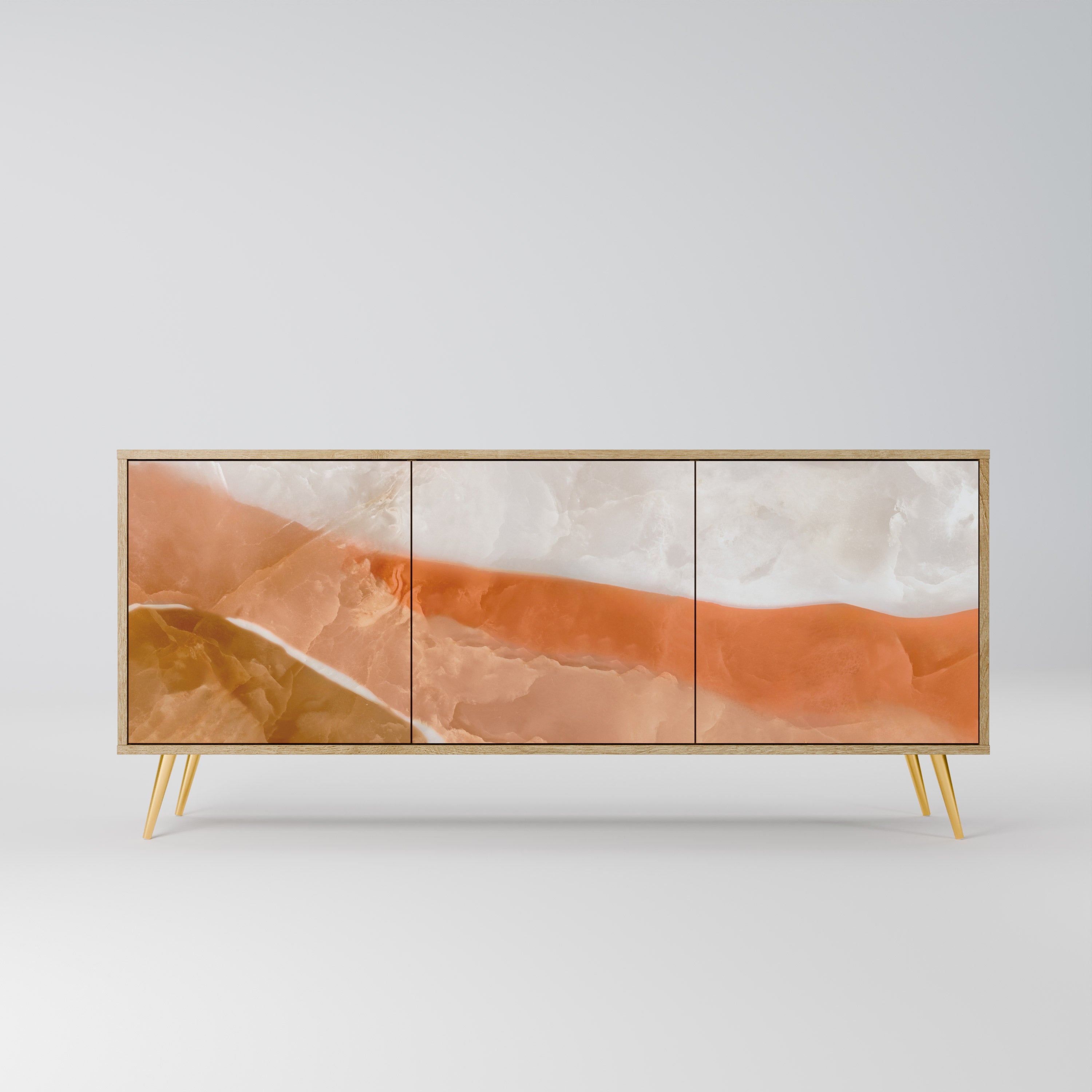 SANDHILLS SPLENDOUR 3-Door Sideboard in Oak Effect