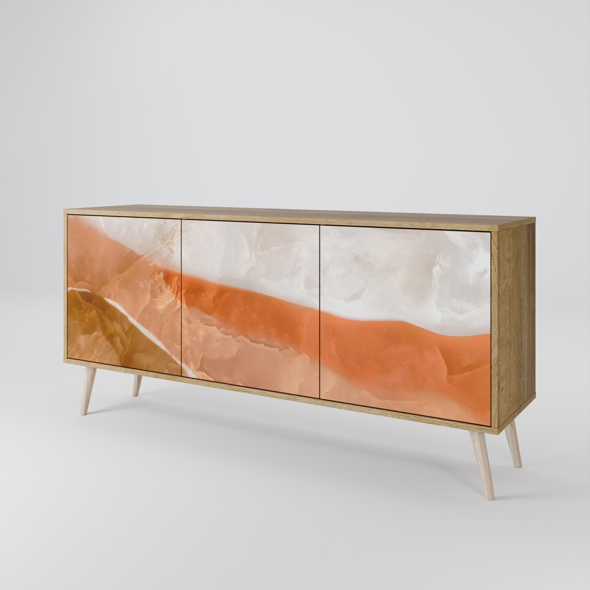 SANDHILLS SPLENDOUR 3-Door Sideboard in Oak Effect