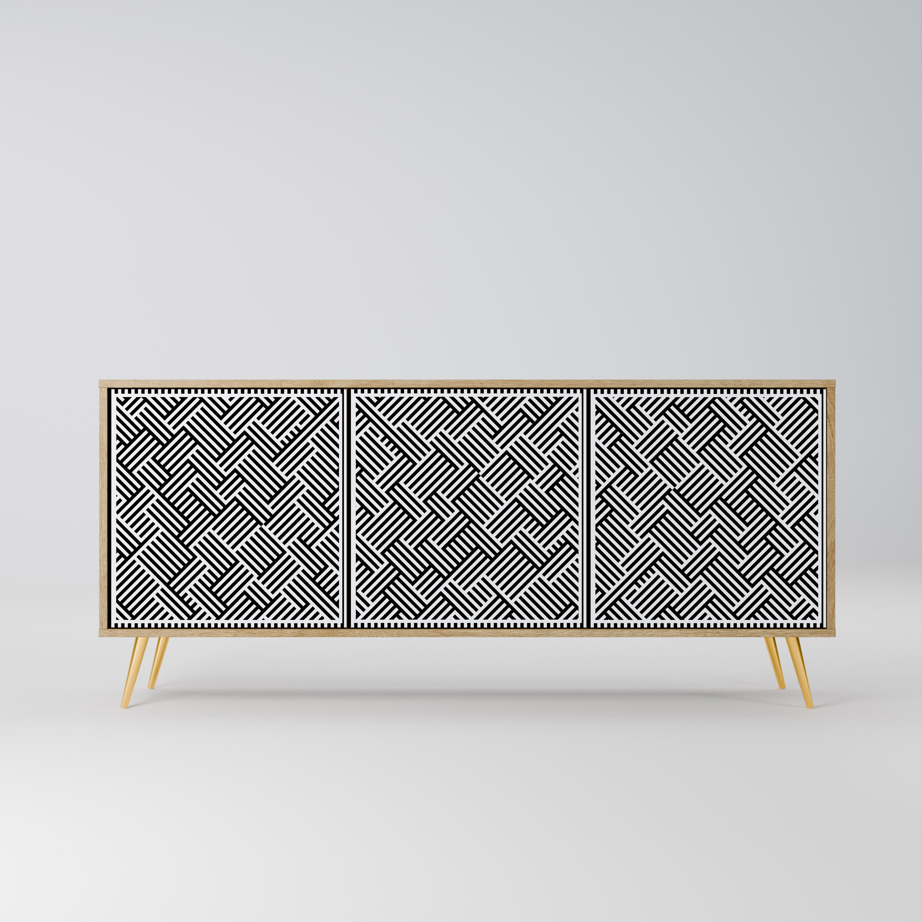 TEMPORARY SEQUENCE 3-Door Sideboard in Oak Effect