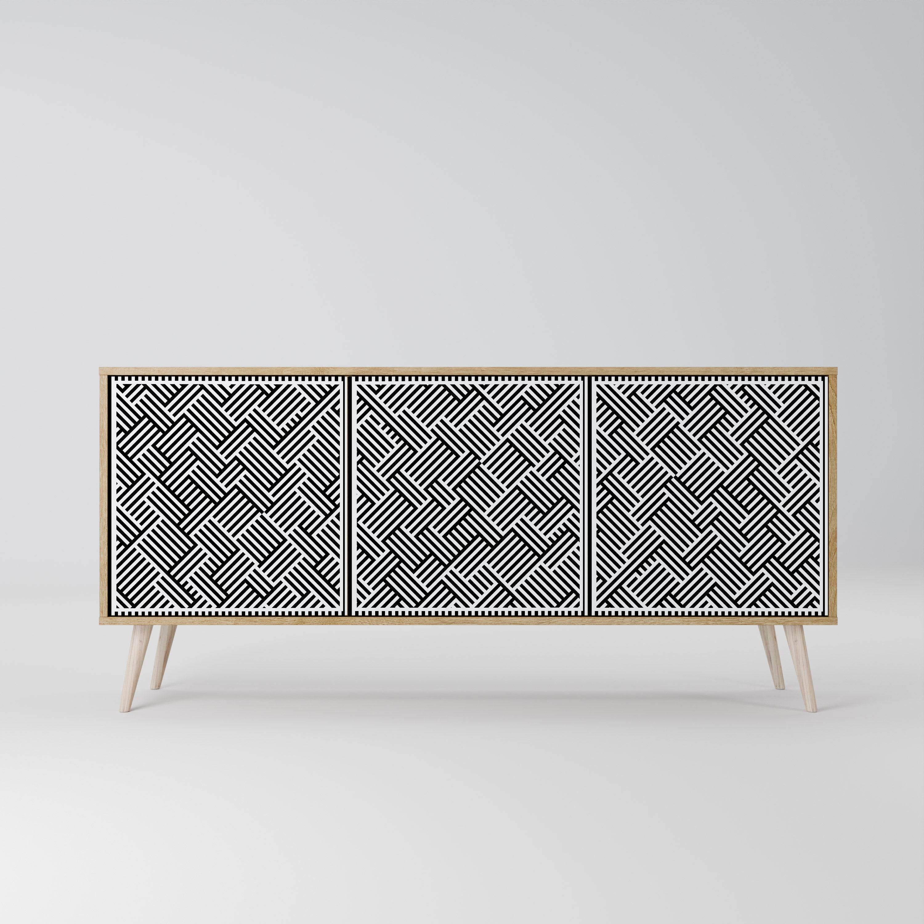 TEMPORARY SEQUENCE 3-Door Sideboard in Oak Effect