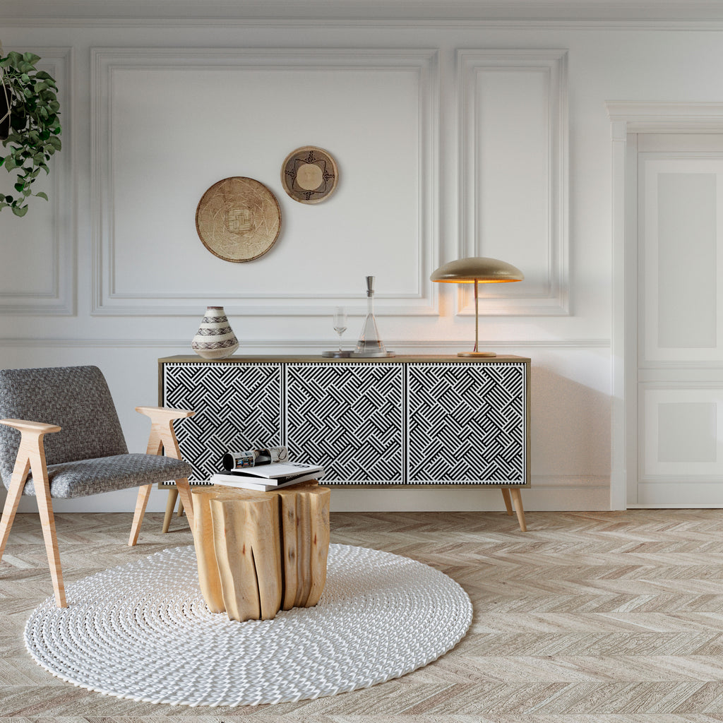 TEMPORARY SEQUENCE 3-Door Sideboard in Oak Effect