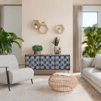 GRAPHITE EYES Aparador de 3 Puertas