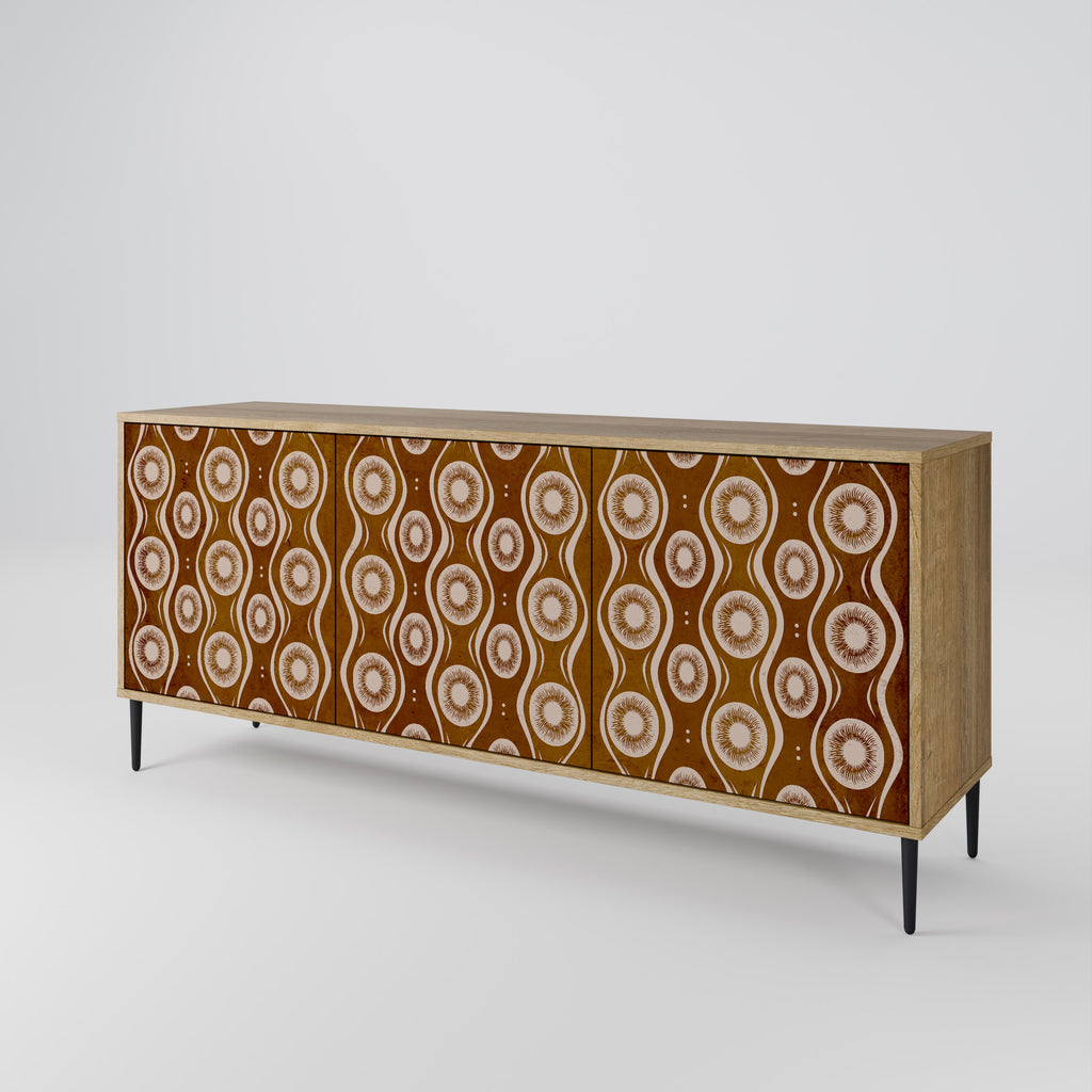 BROWN EYES 3-Door Sideboard in Oak Effect